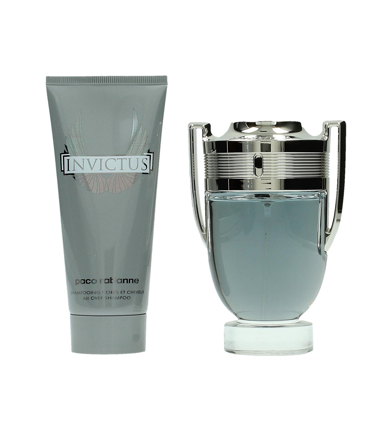 Paco Rabanne Invictus Eau de Toilette Spray Plus All Over Shampoo Special Travel Edition Gift Set