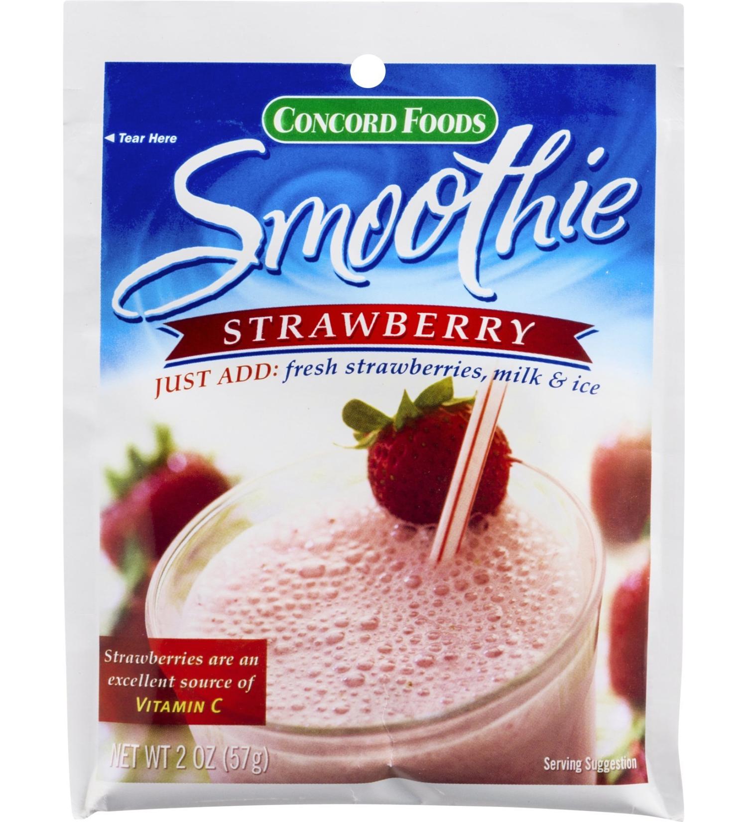 Strawberry Smoothie Mix 2 oz - Pack of 4 | Delicious Blend for Refreshing Smoothies - Buy Online on GoSupps.com