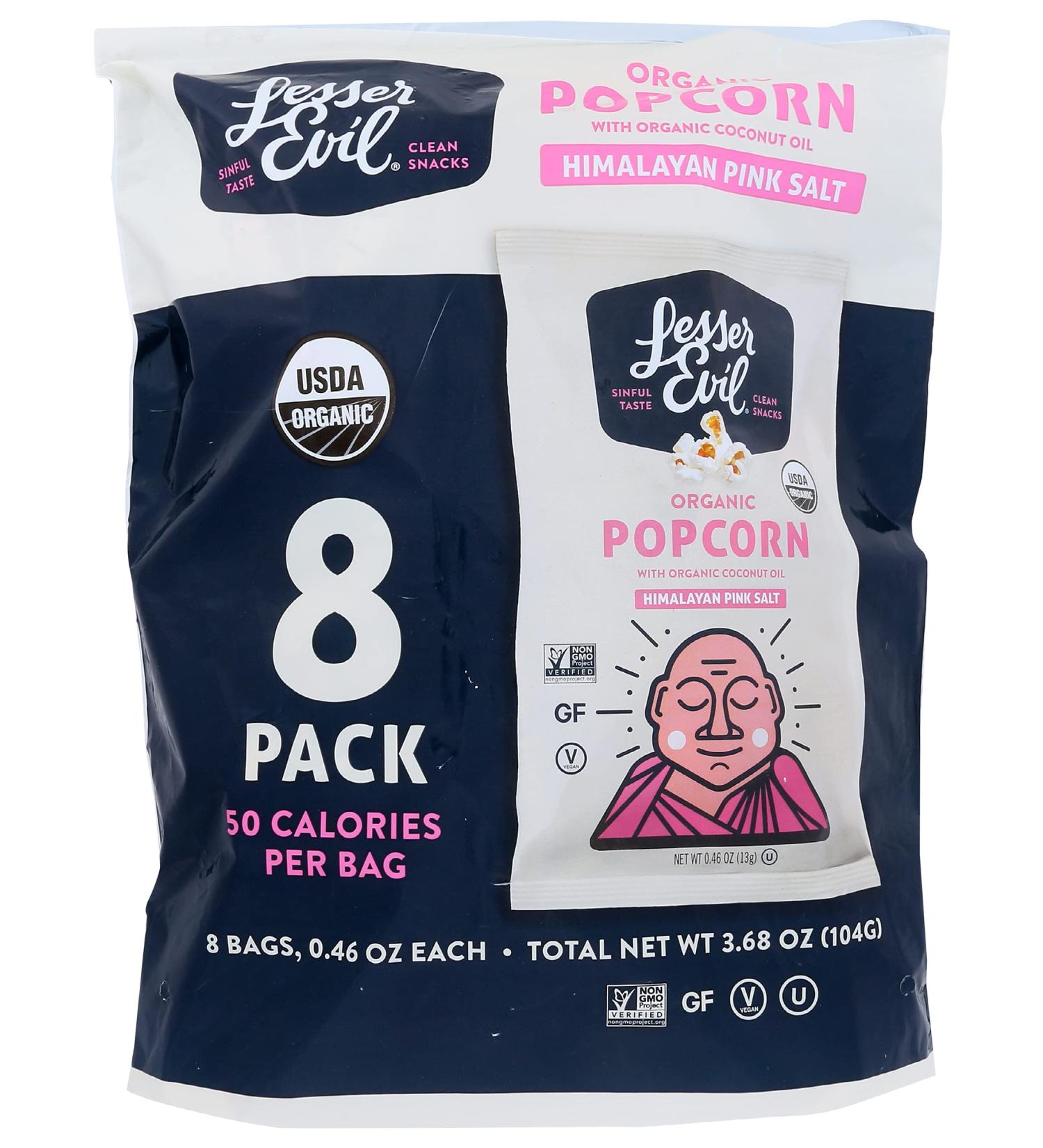 Shop Lesser Evil Buddha Bowl Organic Popcorn - Himalayan Pink, 0.46 oz, Pack of 8 - Buy Online on GoSupps.com