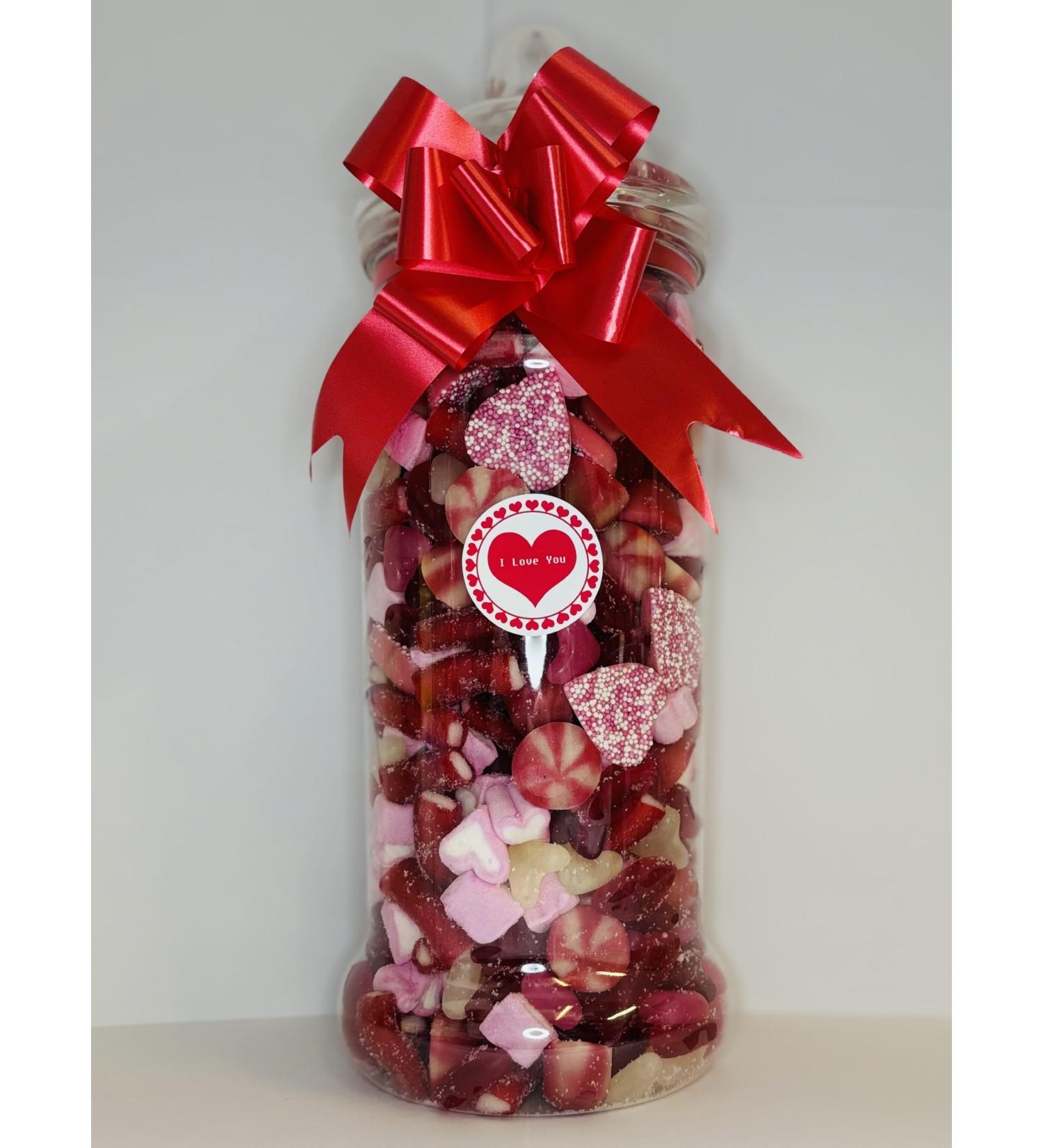 I Love You Valentines Day Filled Pick N Mix Sweet Victorian Jar Gift Present 2.5l - Buy Online on GoSupps.com