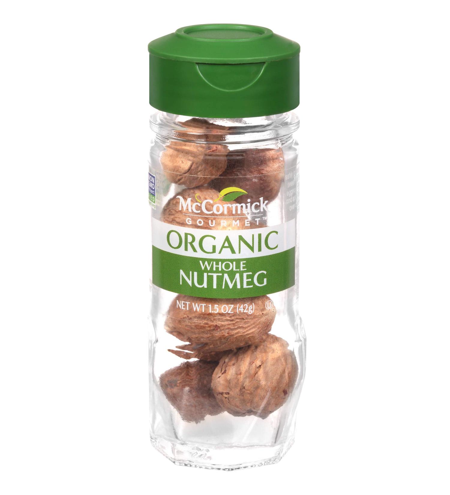 McCormick Gourmet Organic Whole Nutmeg - 1.5 oz - Buy Online on GoSupps.com