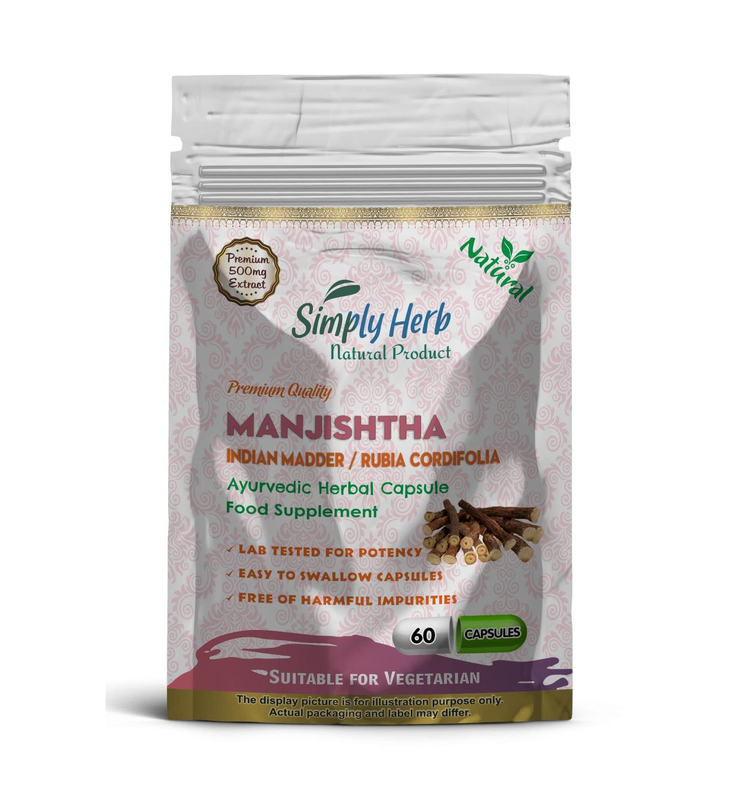 Manjistha Capsule (60 Capsules) 60 count (Pack of 1)