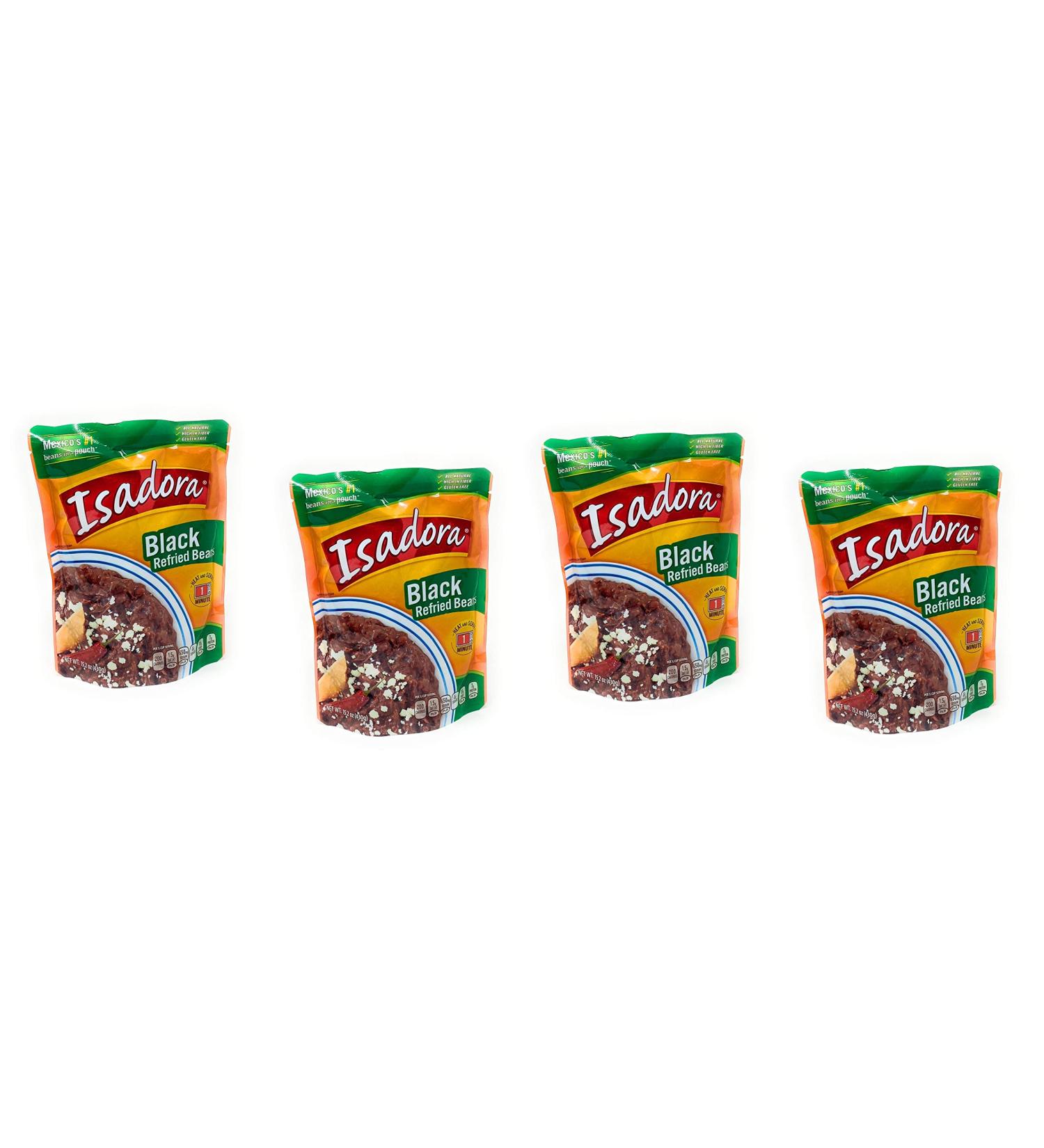 Isadora Black Refried Beans  pack 4