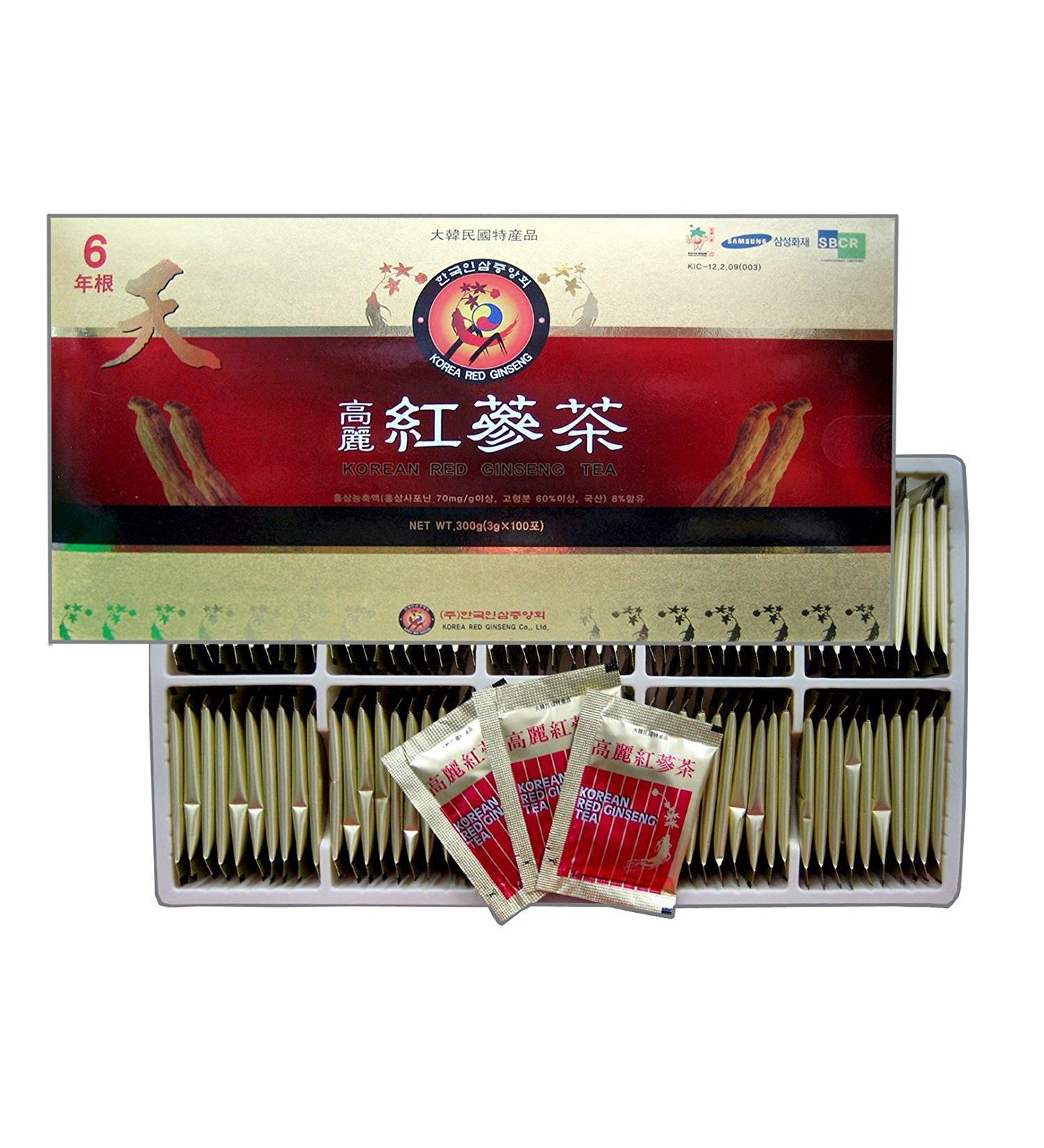 TG153 Korean Red Ginseng Instant Tea - 100 Sachets | Sweet Alternative to Coffee - Buy Online on GoSupps.com