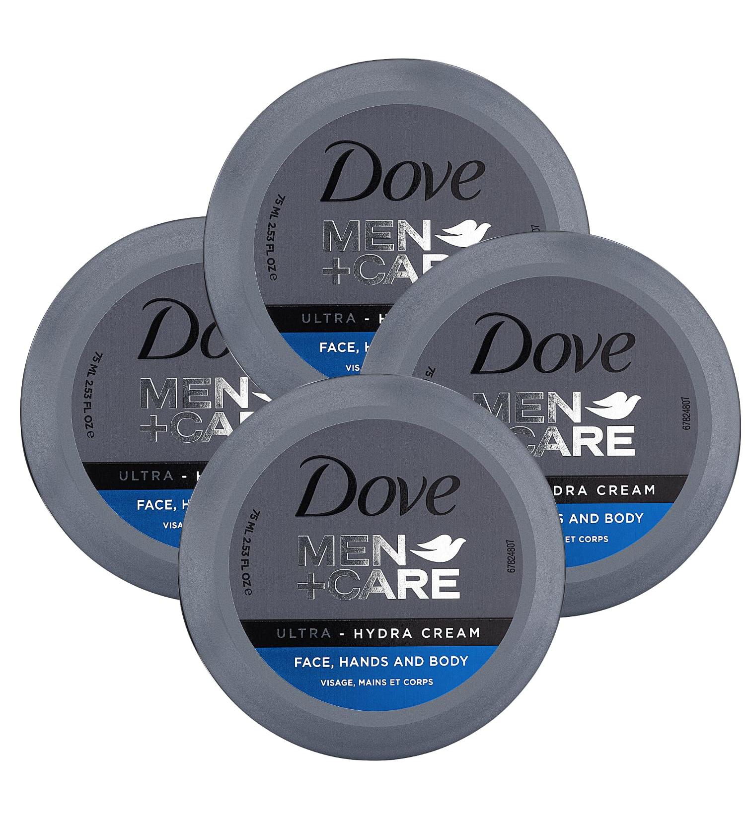 Dove Men+Care Ultra-Hydra Cream with 24 Hour Moisturization 2.53 FL OZ (Pack of 4) Unscented 2.53 Ounce (Pack of 4) - Buy Online on GoSupps.com