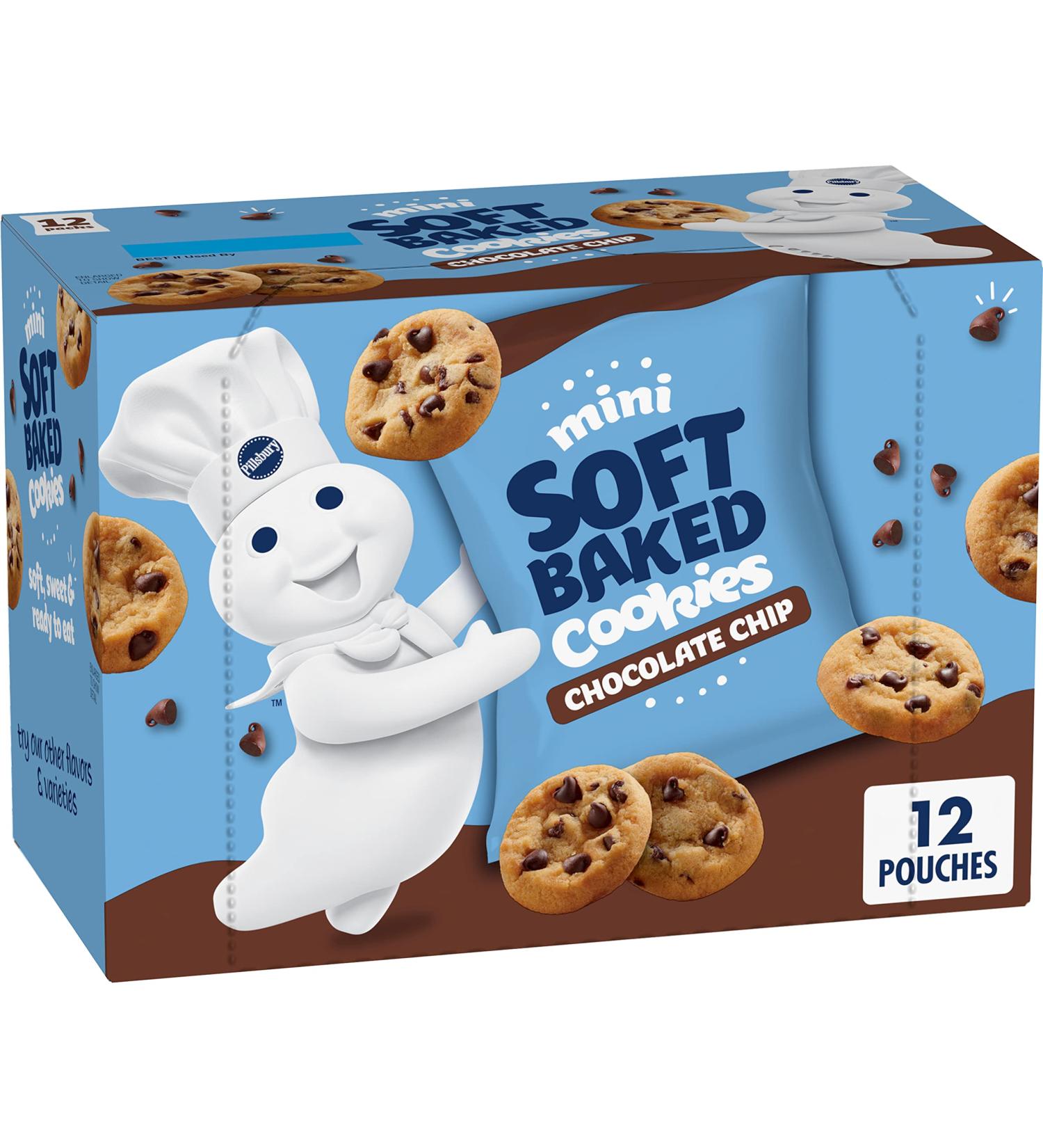 Pillsbury Mini Soft Baked Chocolate Chip Cookies - 12 ct Snack Bags - Buy Online on GoSupps.com