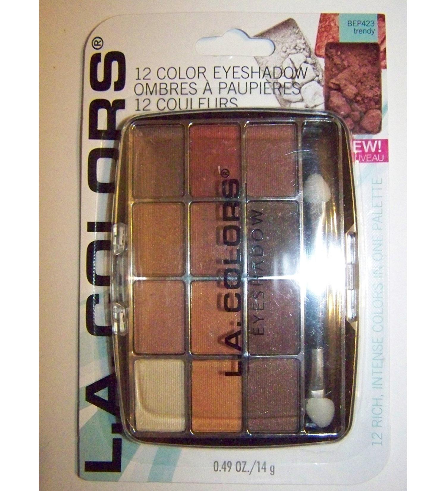 L.A. Colors Expressions 12 Color Eyeshadow BEP423 Trendy .49 Oz