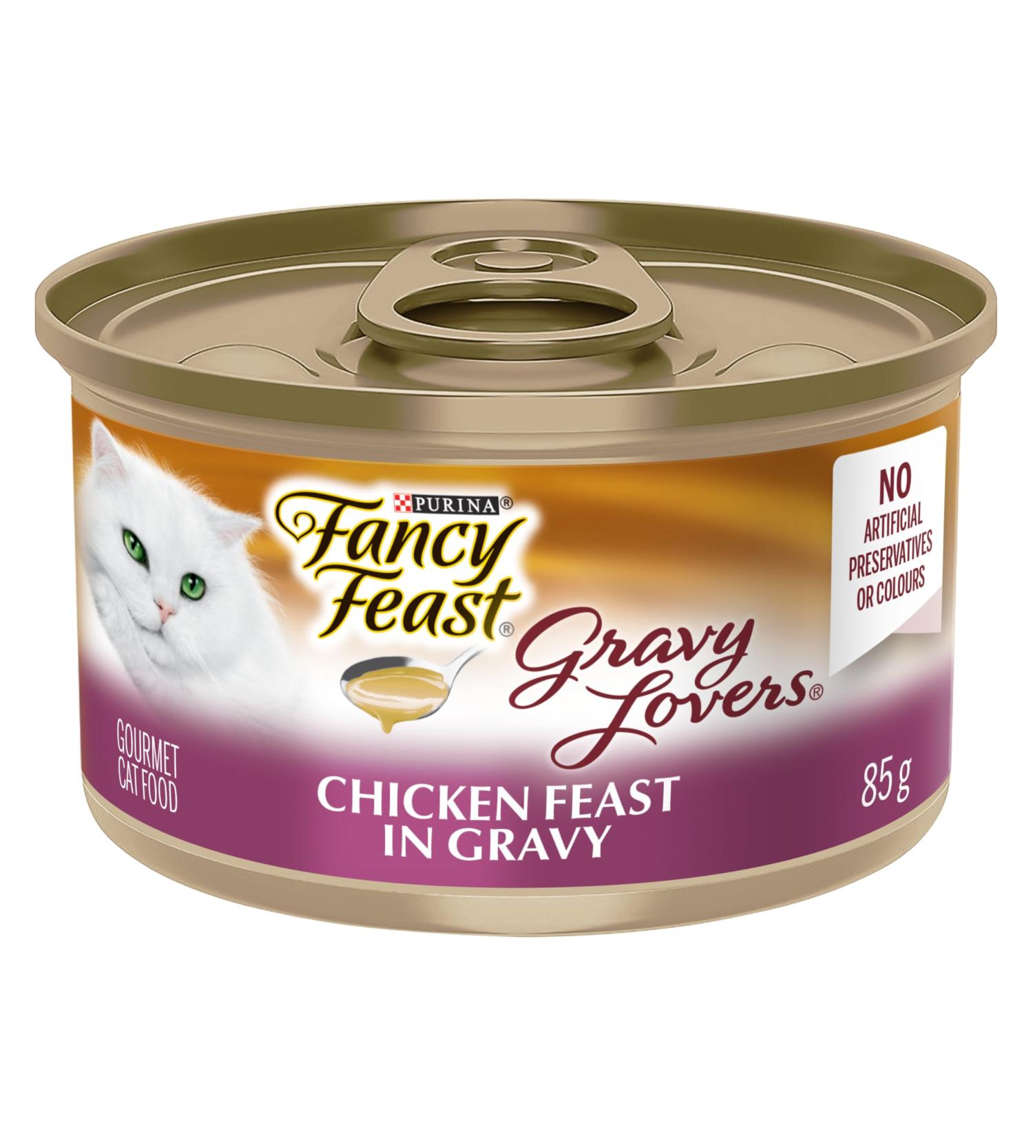 Fancy Feast Gravy Lovers Wet Cat Food Chicken Feast in Gravy - 85 g Can (24 Pack) - Buy Online on GoSupps.com