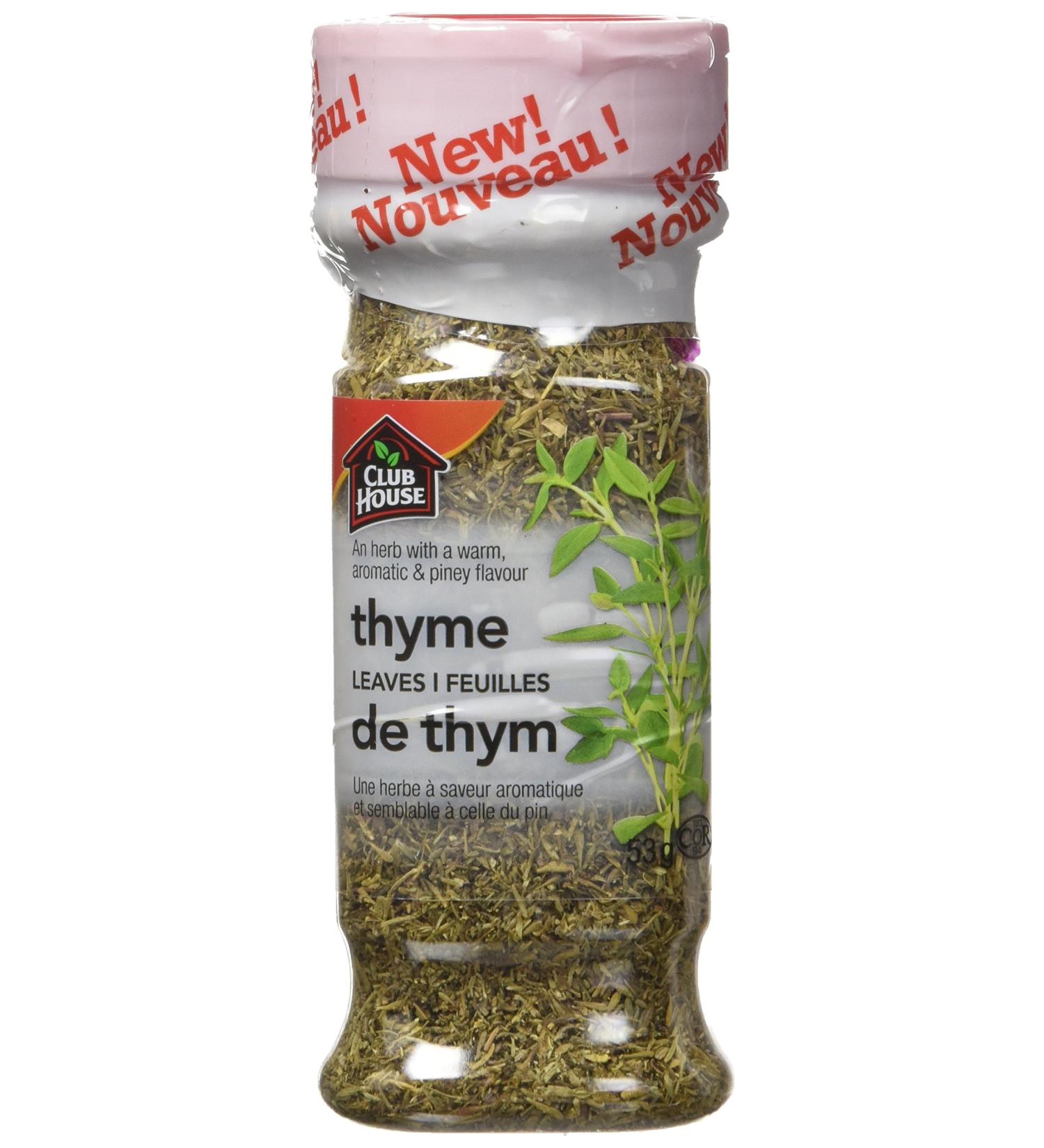Club House Quality Natural Herbs & Spices Thyme Leaves 53g 53 g (Pack of 1) - Buy Online on GoSupps.com