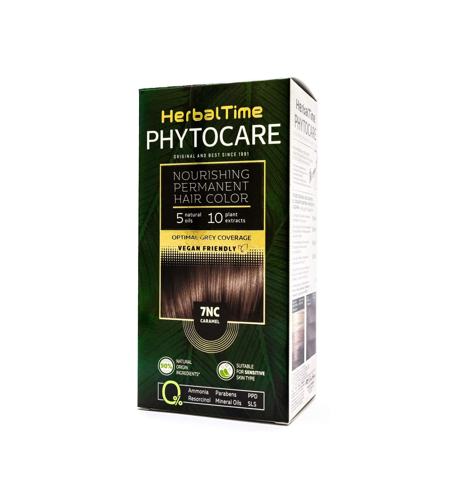 Herbal Time Phytocare Nursing Hair Color 7NC Caramel | Professional Natural Hair Dye | Ammonia-Free PPD-Free SLS-Free Paraben-Free | Protect & Maintain Your Hair - Buy Online on GoSupps.com