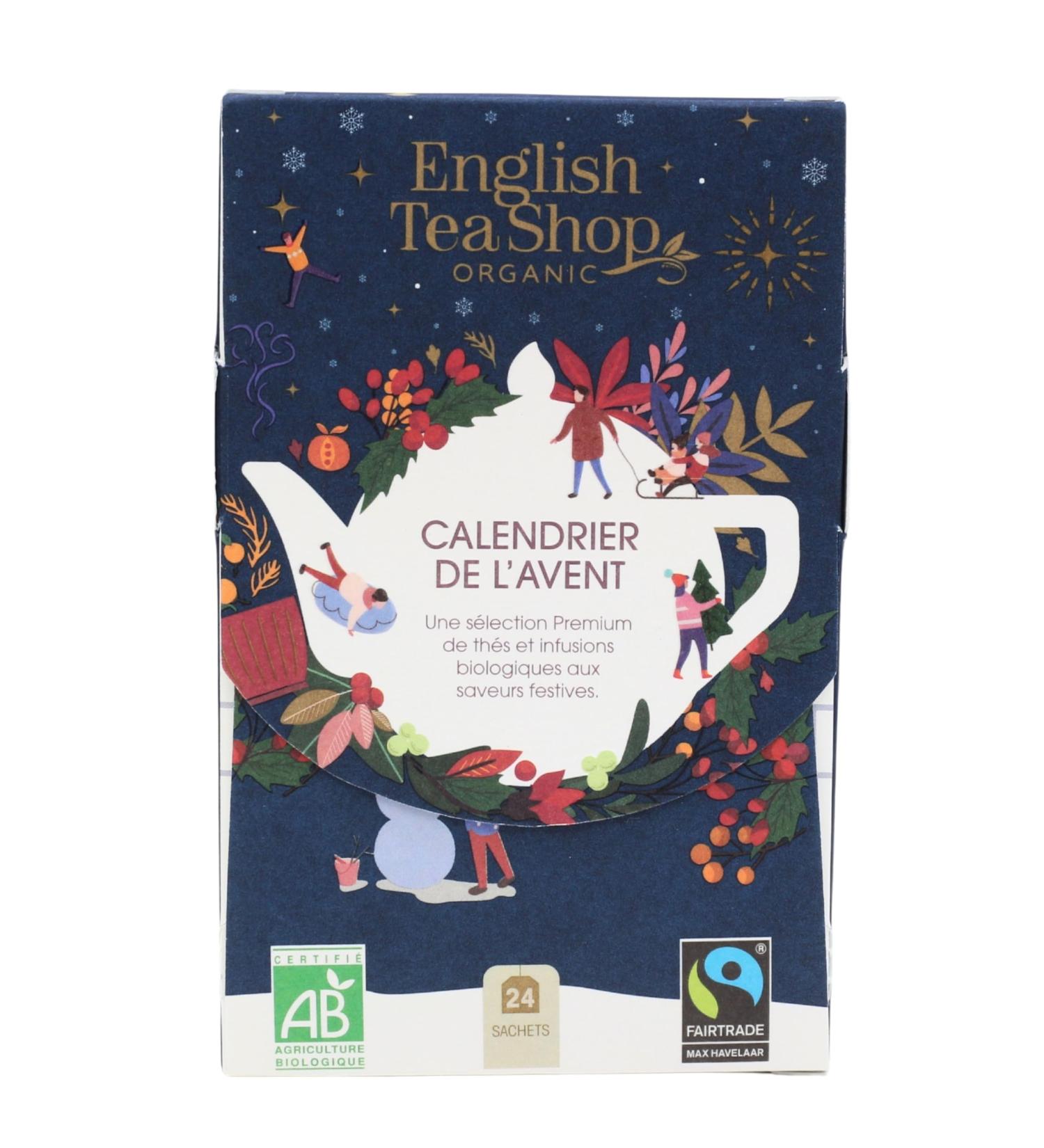 English Tea Shop - Small advent calendar for organic teas and infusions blue - 24 tea bags and infusions organic and fair trade - Buy Online on GoSupps.com
