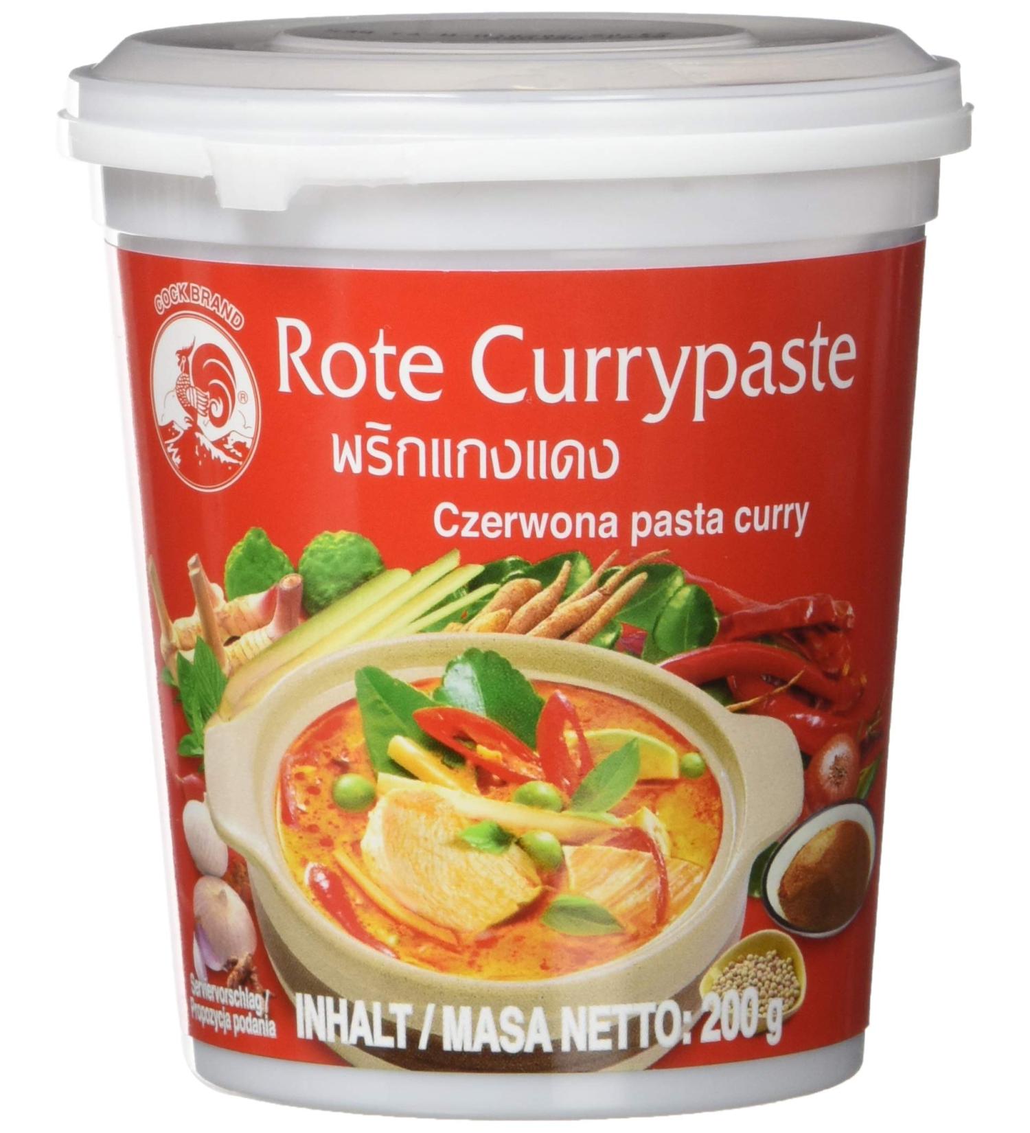 Authentic Thai Red Curry Paste - Vegan Halal & Gluten-Free (4 x 200g) | Medium Spice - Natural Ingredients | International Shipping Available - Buy Online on GoSupps.com