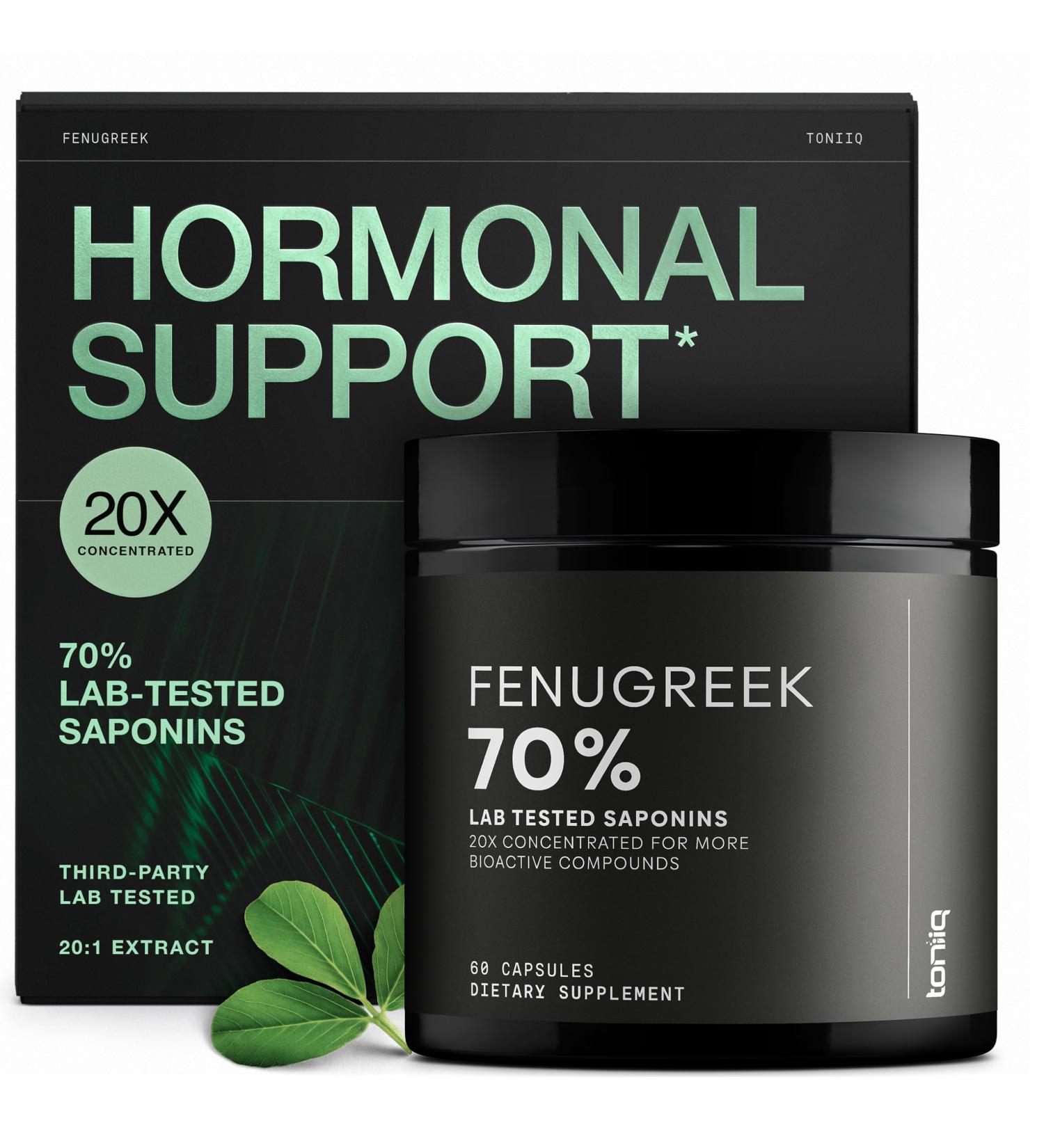 Fenugreek Capsules - Ultra High Potency 20:1 Extract with 70% Saponins - Highly Concentrated - Third-Party Lab Tested - 60 Capsules 60 Count (Pack of 1) - Buy Online on GoSupps.com