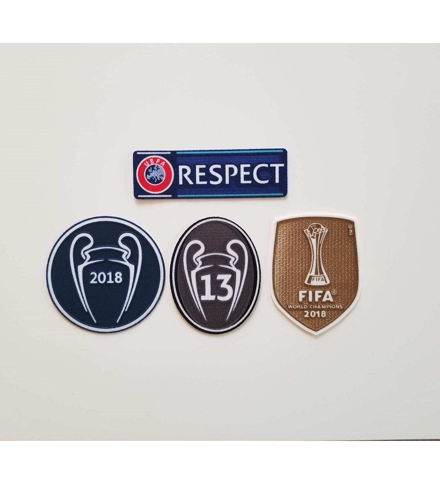DLCUEL 2018 UEFA Champions League Real Madrid Set Soccer Patch 13 Trophy Respect Bale Benzema Hazard