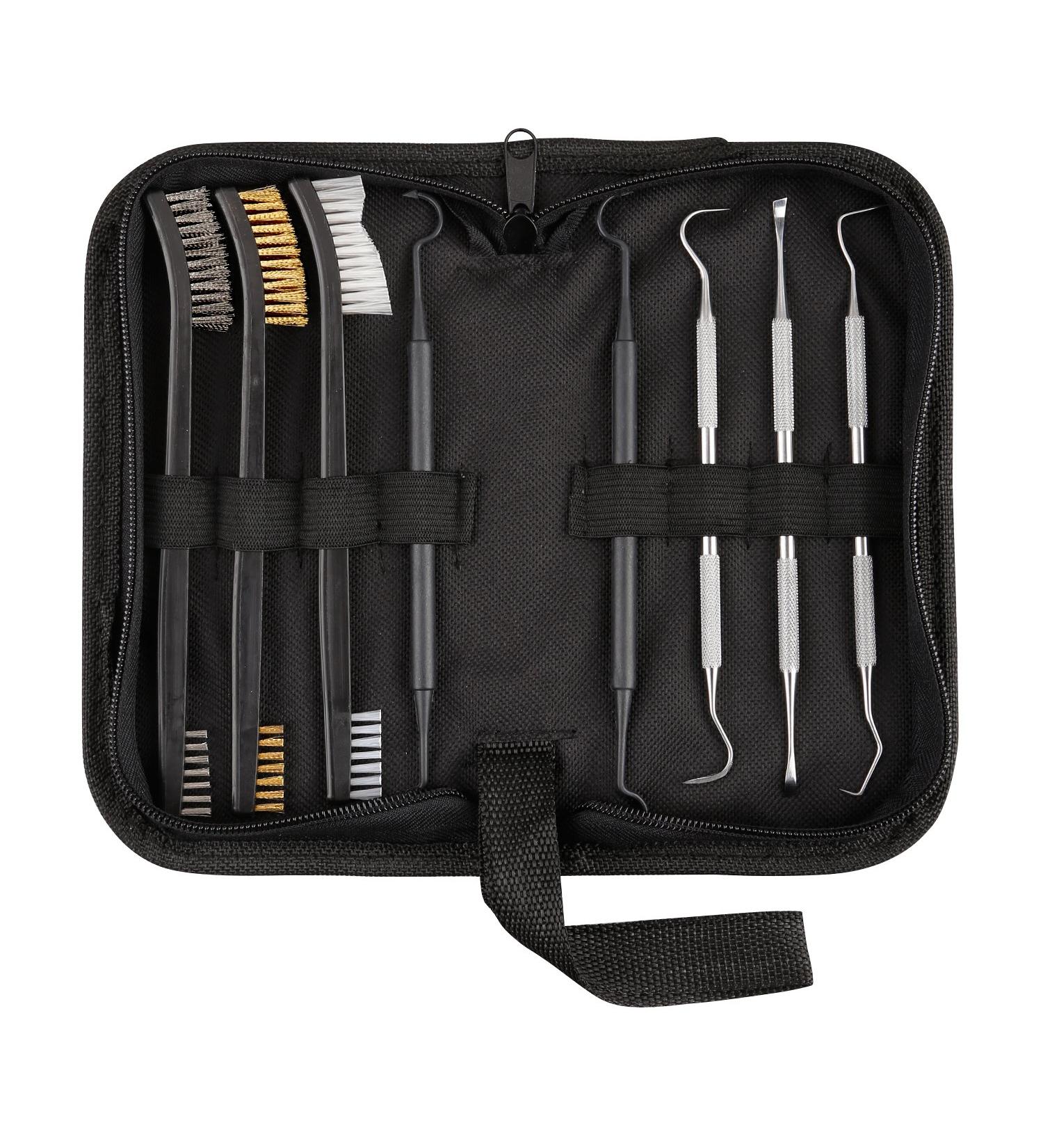 Tough Tactical Tools Weapons Cleaning Set | Nylon Brass & Steel Pistol Brushes | 3 Steel Pistols & 2 Polymer Picks for Firearms - Buy Online on GoSupps.com