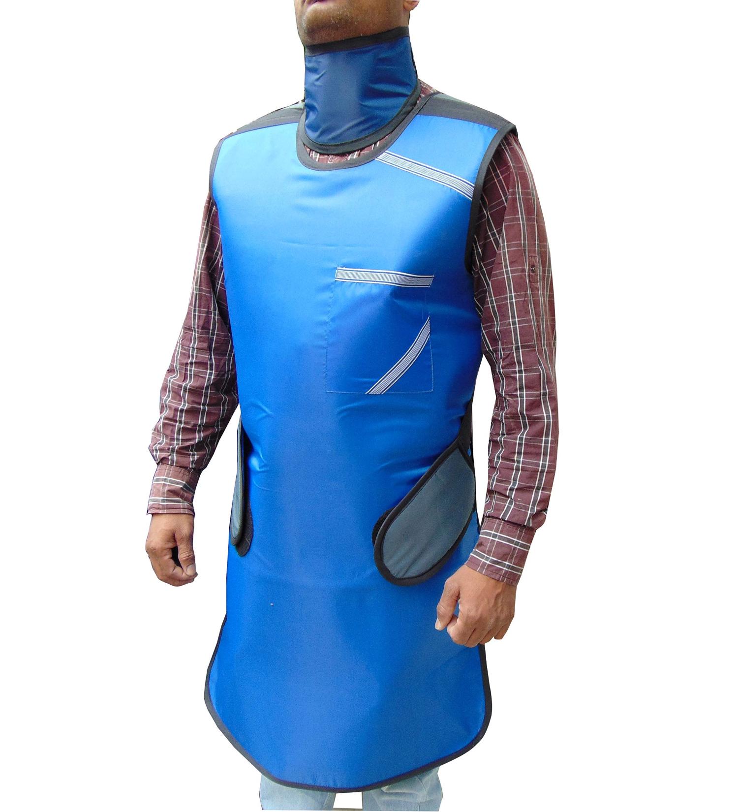BOSKY Xray Protective Lead Apron with Thyroid Collar | .5mm Lead Equivalency | Radiation Protection Supplies - Buy Online on GoSupps.com