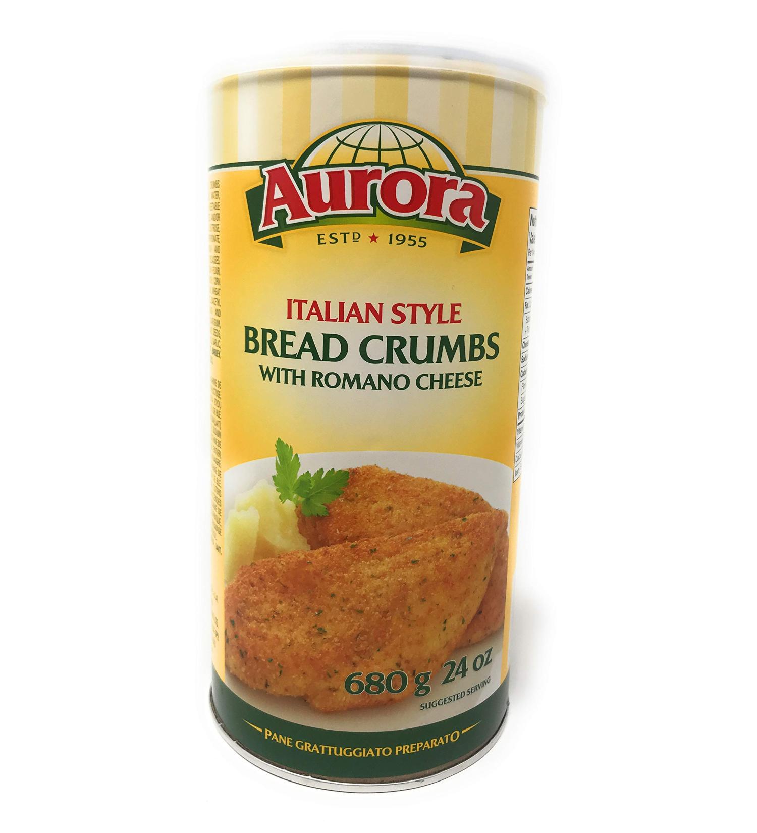 Aurora Italian Style Bread Crumbs with Romano Cheese - 680 Gram tin with resealable lid - Buy Online on GoSupps.com