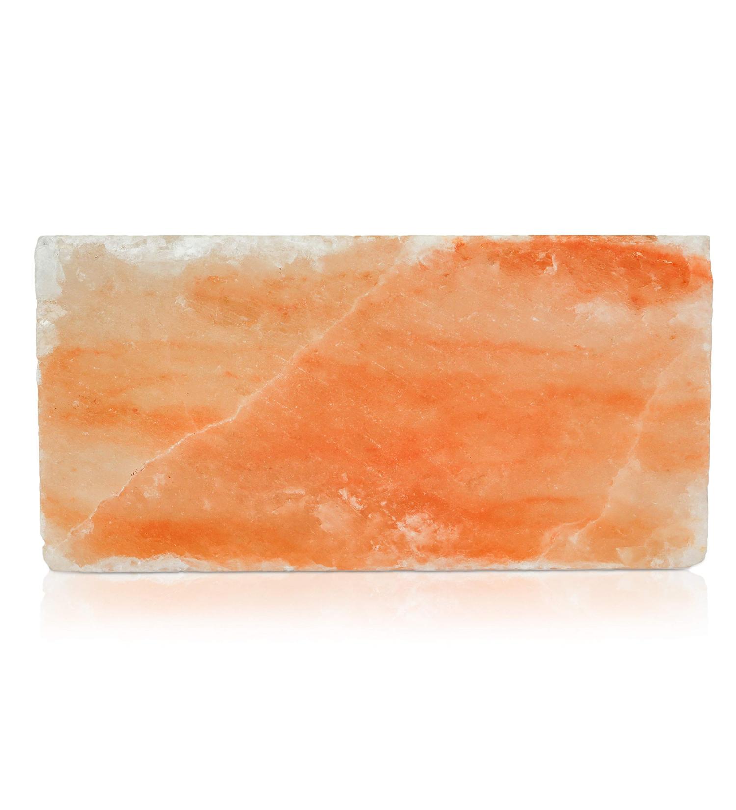 Himalayan Salt Block Cooking Tile - Ideal for Grilling, Serving, and Salt Wall Construction (8 x 4 x 2) - Buy Online on GoSupps.com