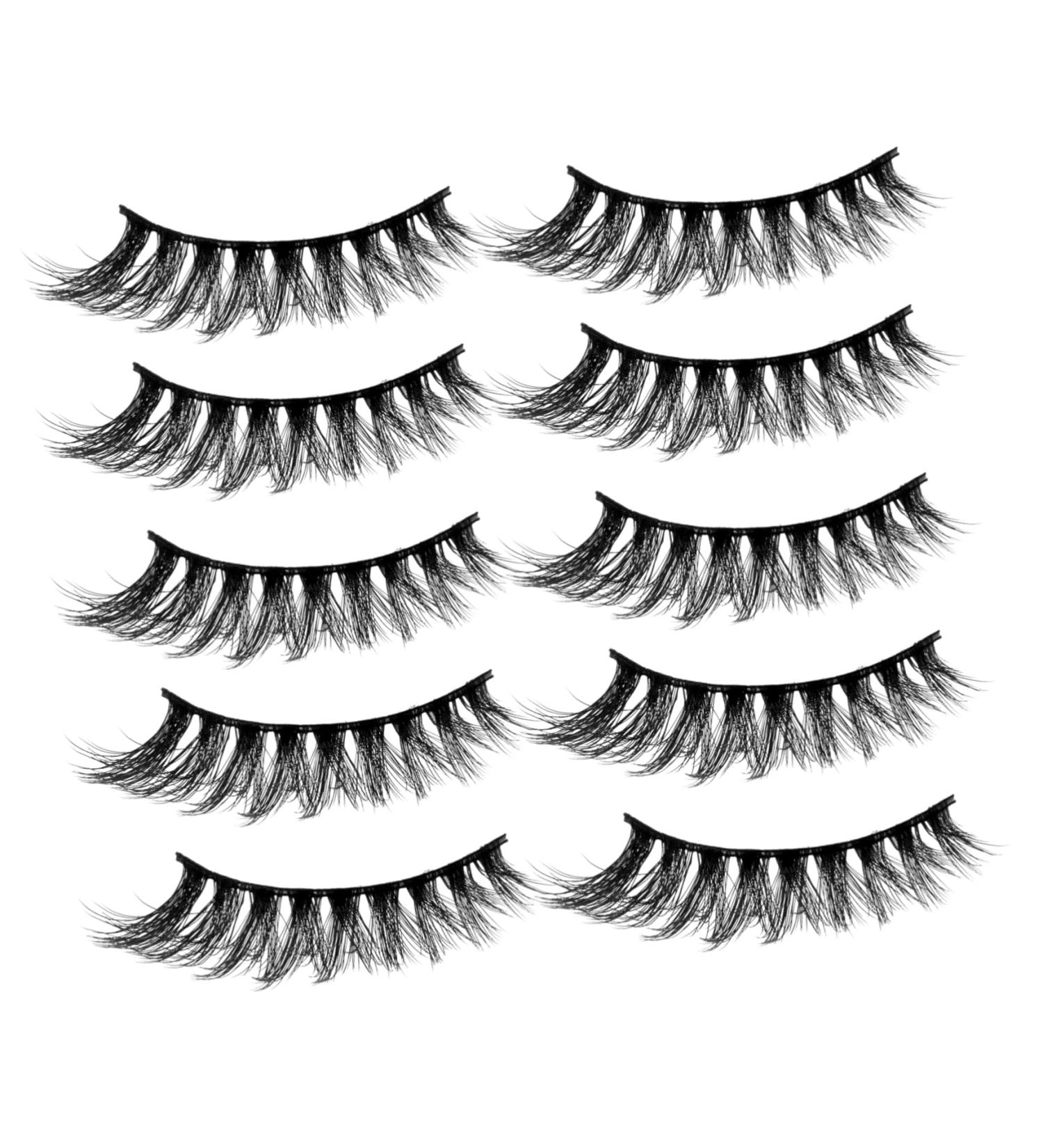 minkissy 5 Pair Luxury False Eyelashes Cruelty- Long False Eye Lashes Reusable Fake Eye Lashes Magnetic Eyelashes Natural Look Extension False Eyelashes Beauty Tools 3d Natural Style - Buy Online on GoSupps.com