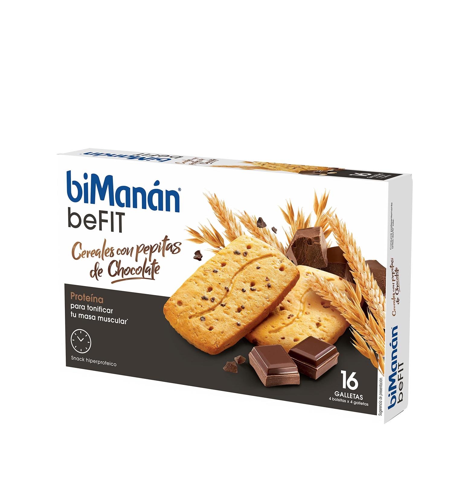  BiMan n BiMan n BeFIT - Protein cookies with cereals and chocolate chips to tone your muscle mass - Box of 16 - Buy Online on GoSupps.com