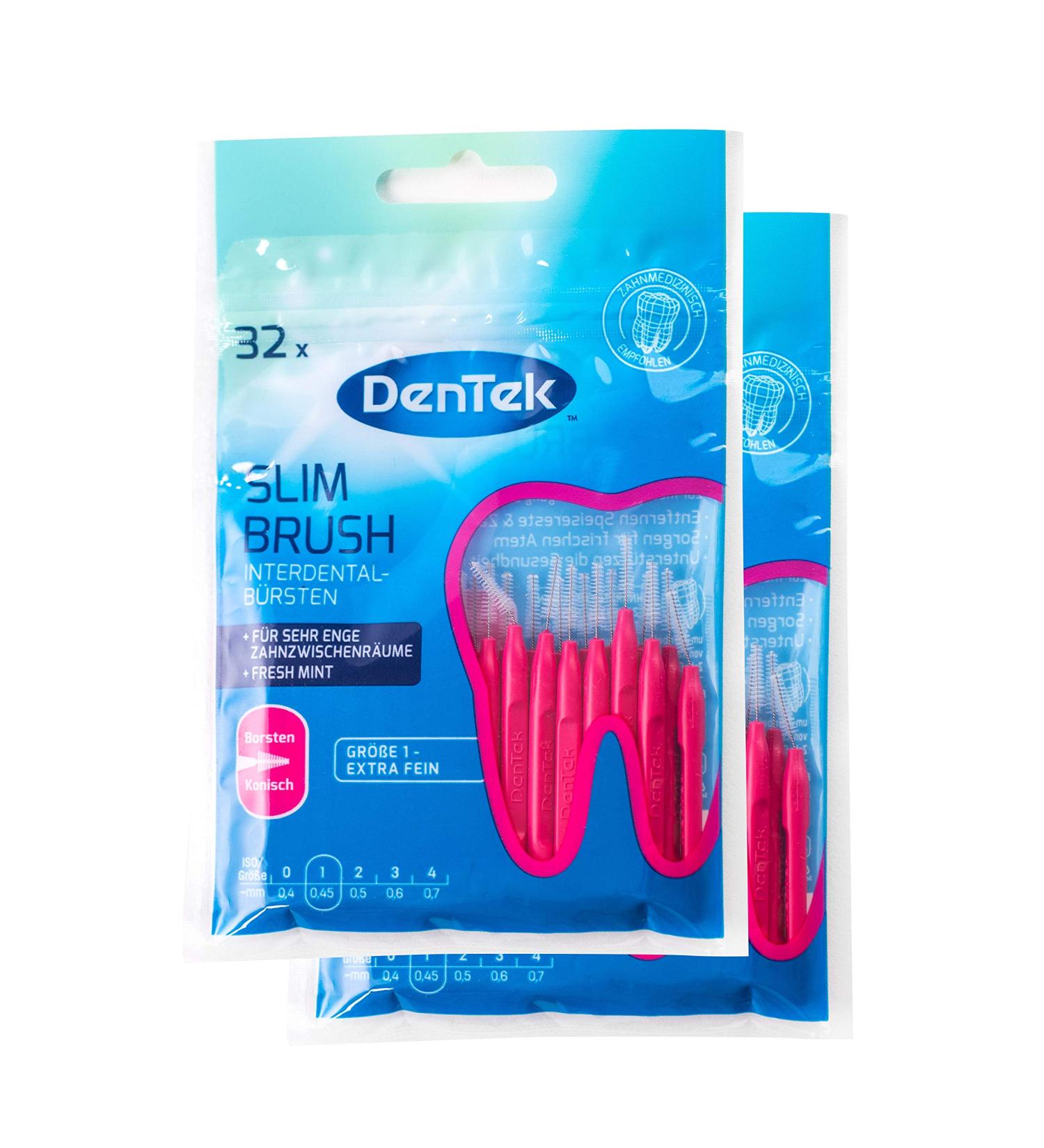 2x Interdental brushes-32 pcs extra fine DenTek 2-3 mm - Slim Brush value pack