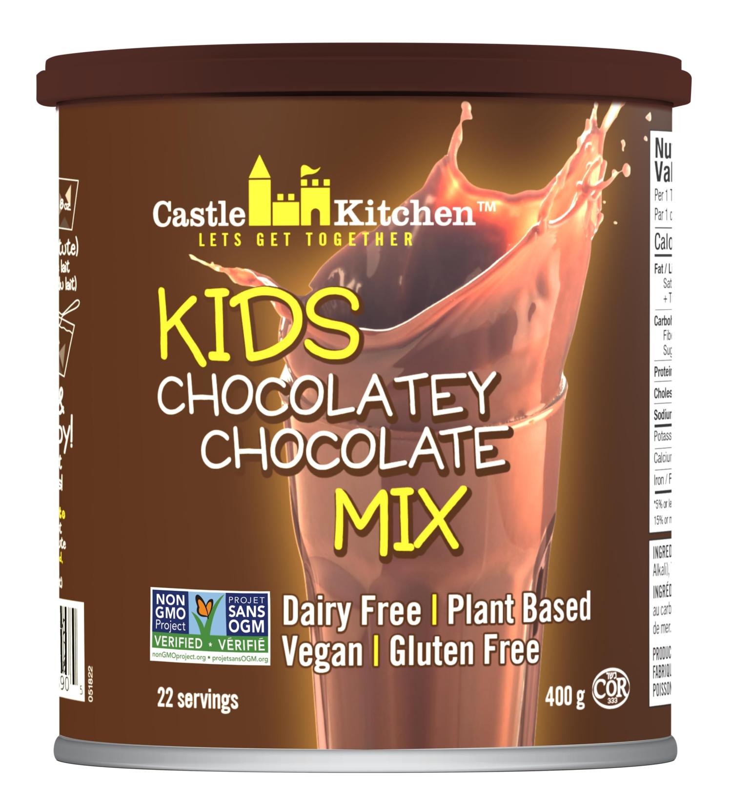 Castle Kitchen Kids Chocolatey Chocolate Milk Dairy-Free Mix (Pack of 6) 6 Count Cocoa 2.4 kg (Pack of 1)