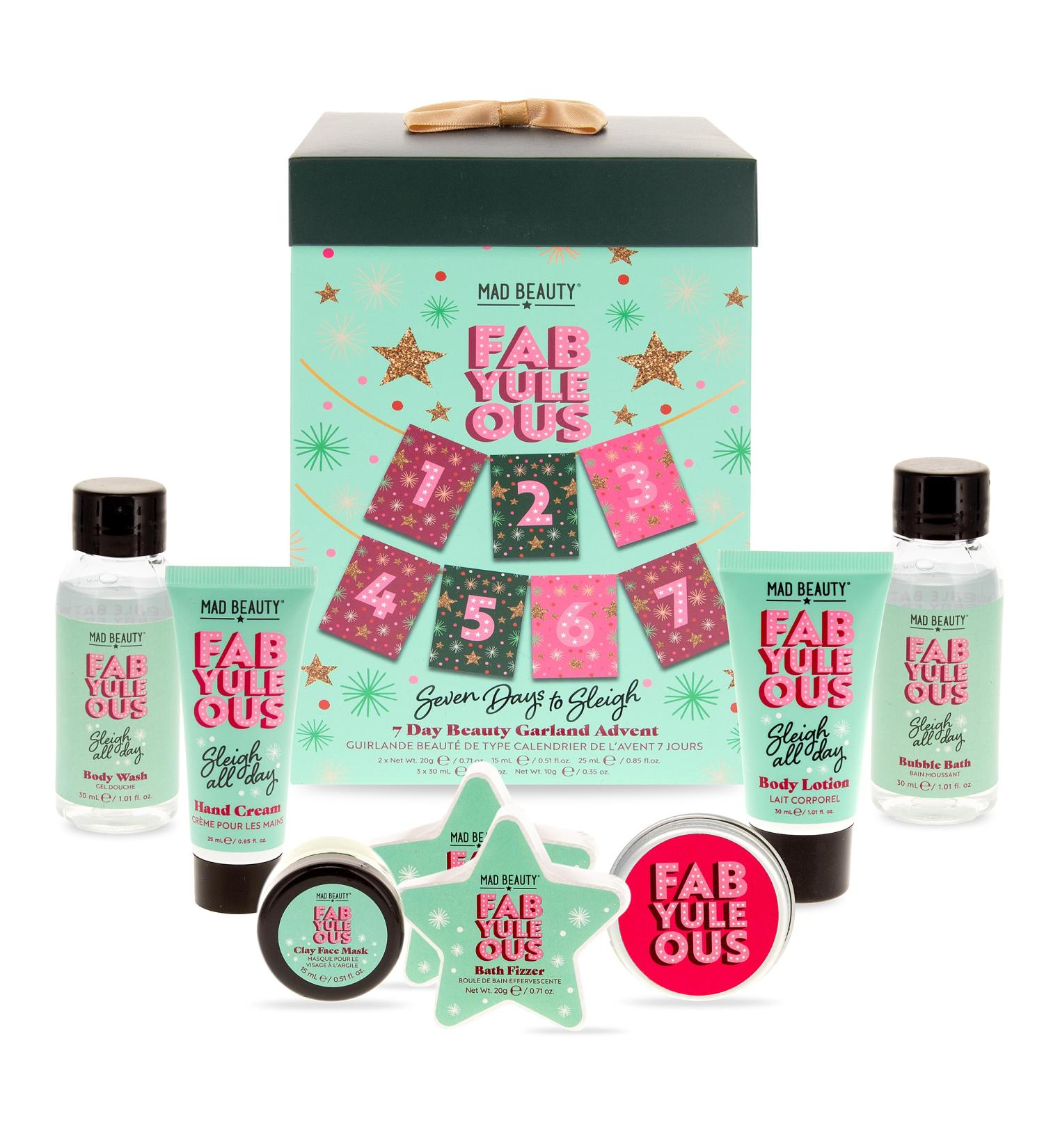 Shop MAD BEAUTY FabYuleOus 7 Day Beauty Garland Advent Calendar - Bath & Body Goodies for a Luxurious Holiday Experience Worldwide - Buy Online on GoSupps.com