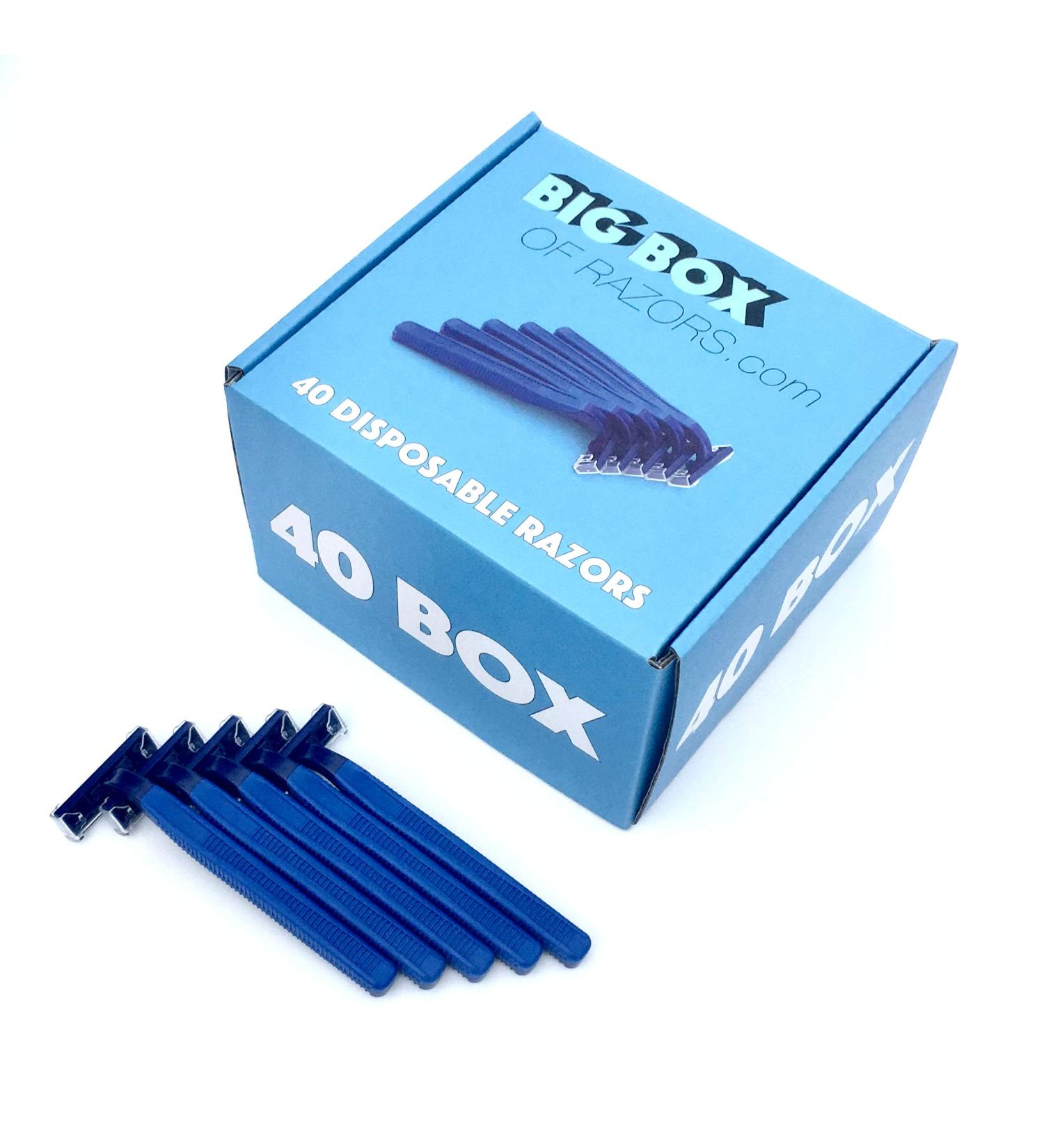 Premium Disposable Razor Blades - 40 Pack Stainless Steel Twin Blade Shavers for Men & Women with Aloe Vera - Hospitality Quality - Buy Online on GoSupps.com