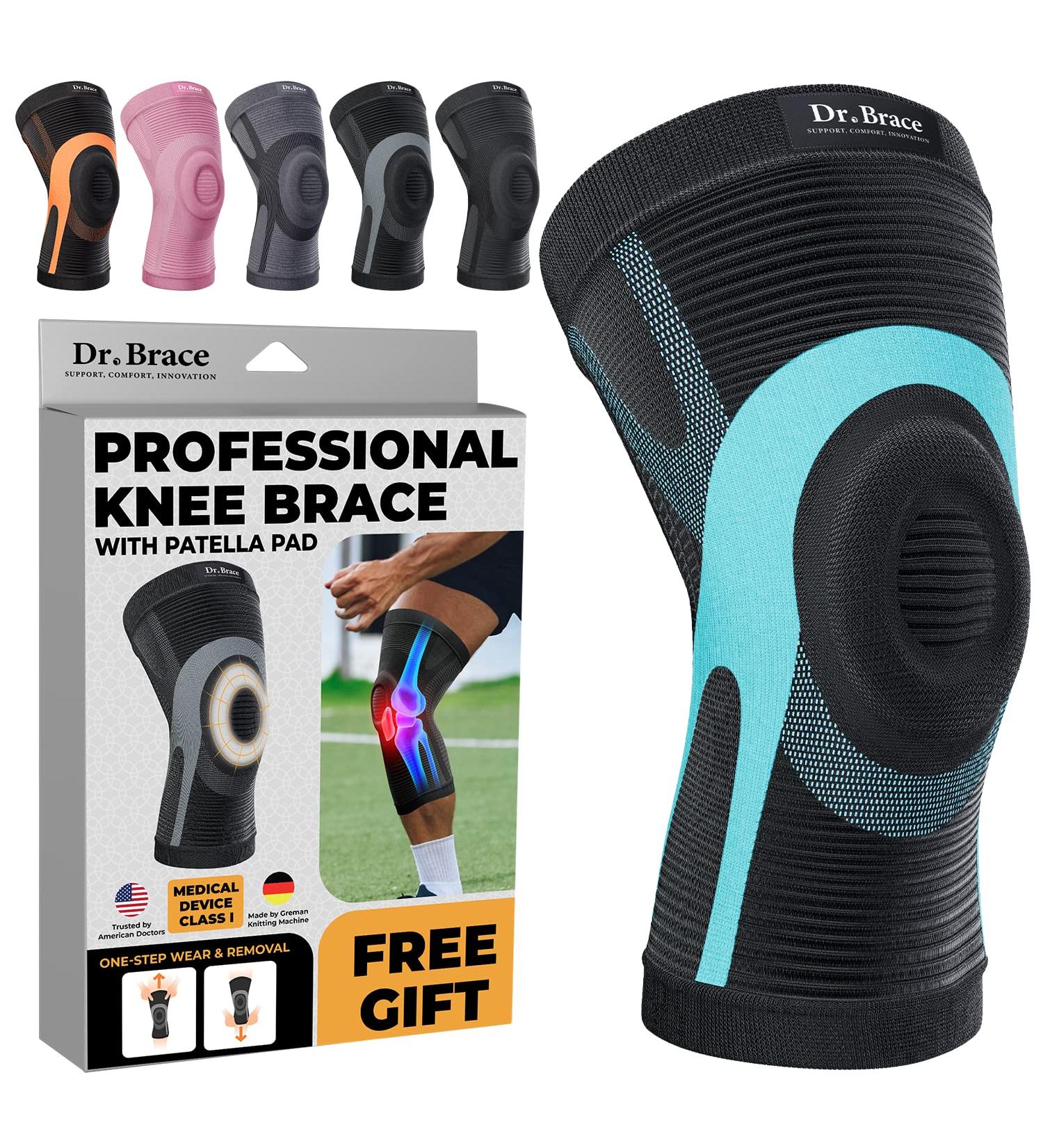 Dr. Brace Elite Knee Brace for Knee Pain - Lightweight Compression Sleeve for Maximum Support and Fast Recovery - Neptune (Large) - Buy Online on GoSupps.com