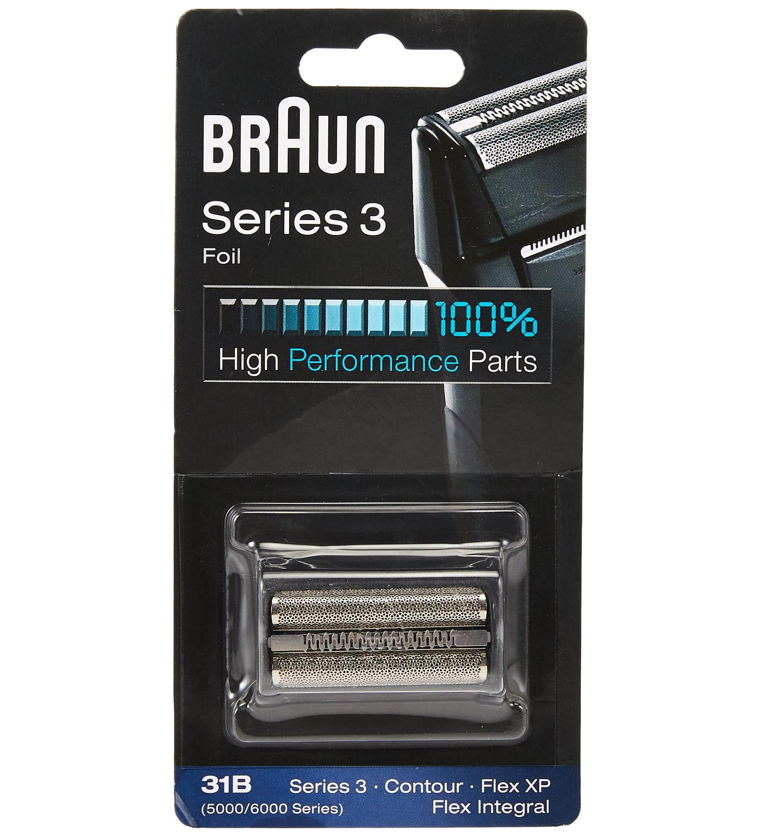 Buy Braun Electric Shaver Replacement Foil 31B - Compatible with Flex XP & Integral Shavers - Black 31B Single - Buy Online on GoSupps.com