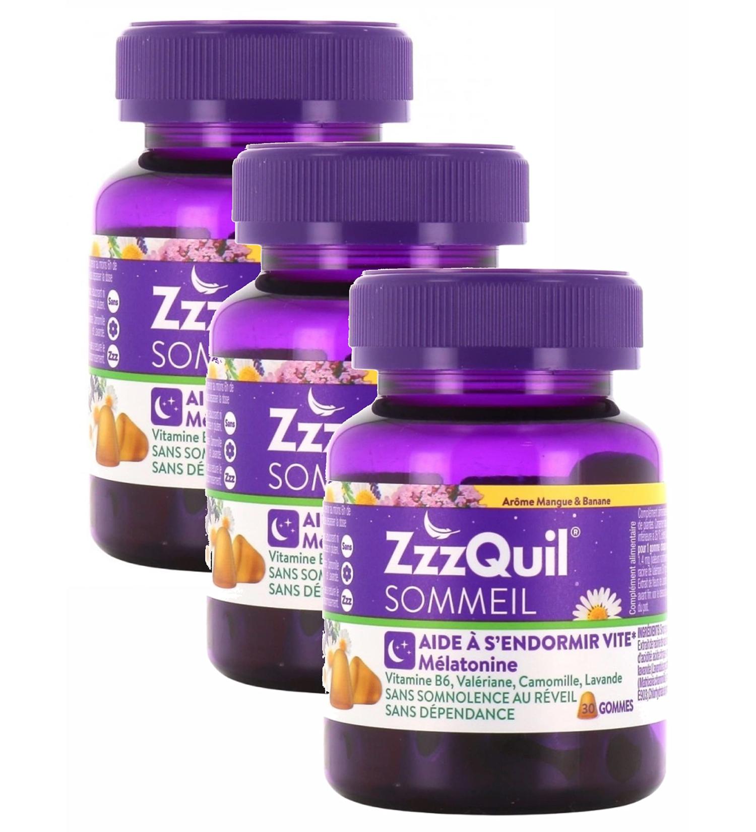 ZzzQuil Sleep 30 Gummies - Mango Banana Flavor Pack of 3 Boxes of 30 Erasers (3) - Buy Online on GoSupps.com