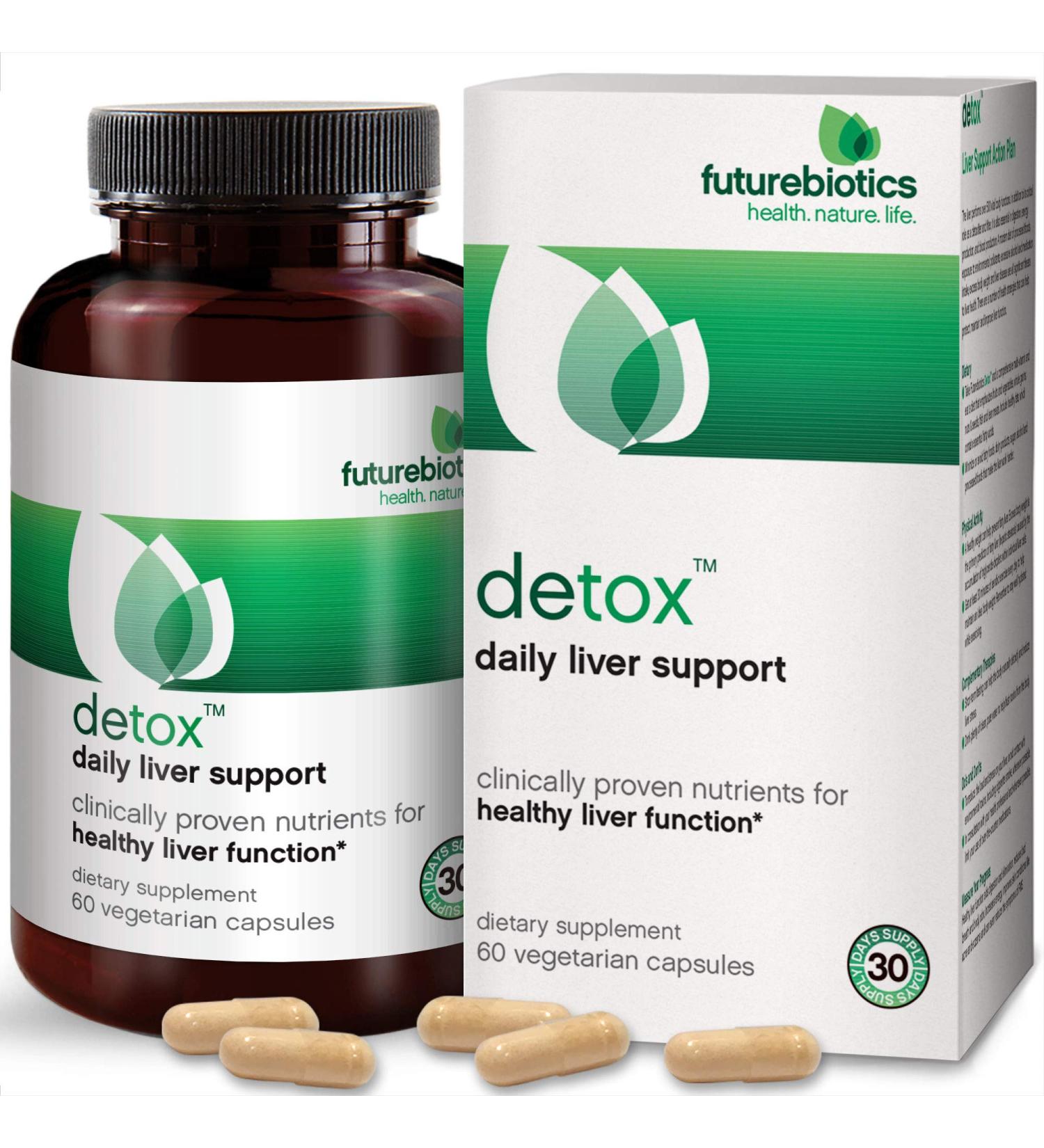 FutureBiotics Detox Daily Liver Support - 60 Vegetarian Capsules for Optimal Liver Health - Buy Online on GoSupps.com
