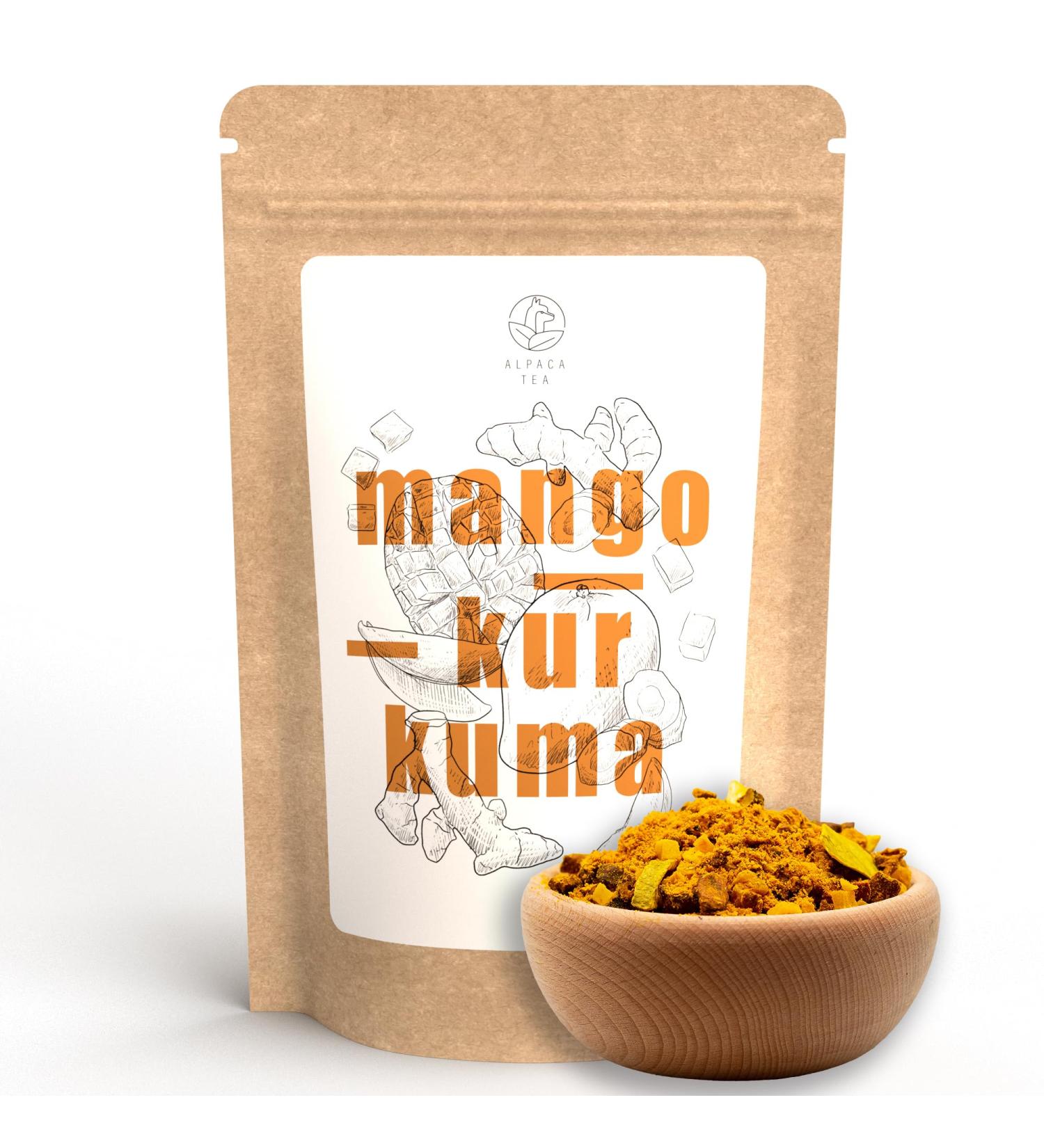 Alpaca Tea | Mango | Fruit tea blend | loose | resealable (100g Mango Turmeric) Mango Turmeric 100g
