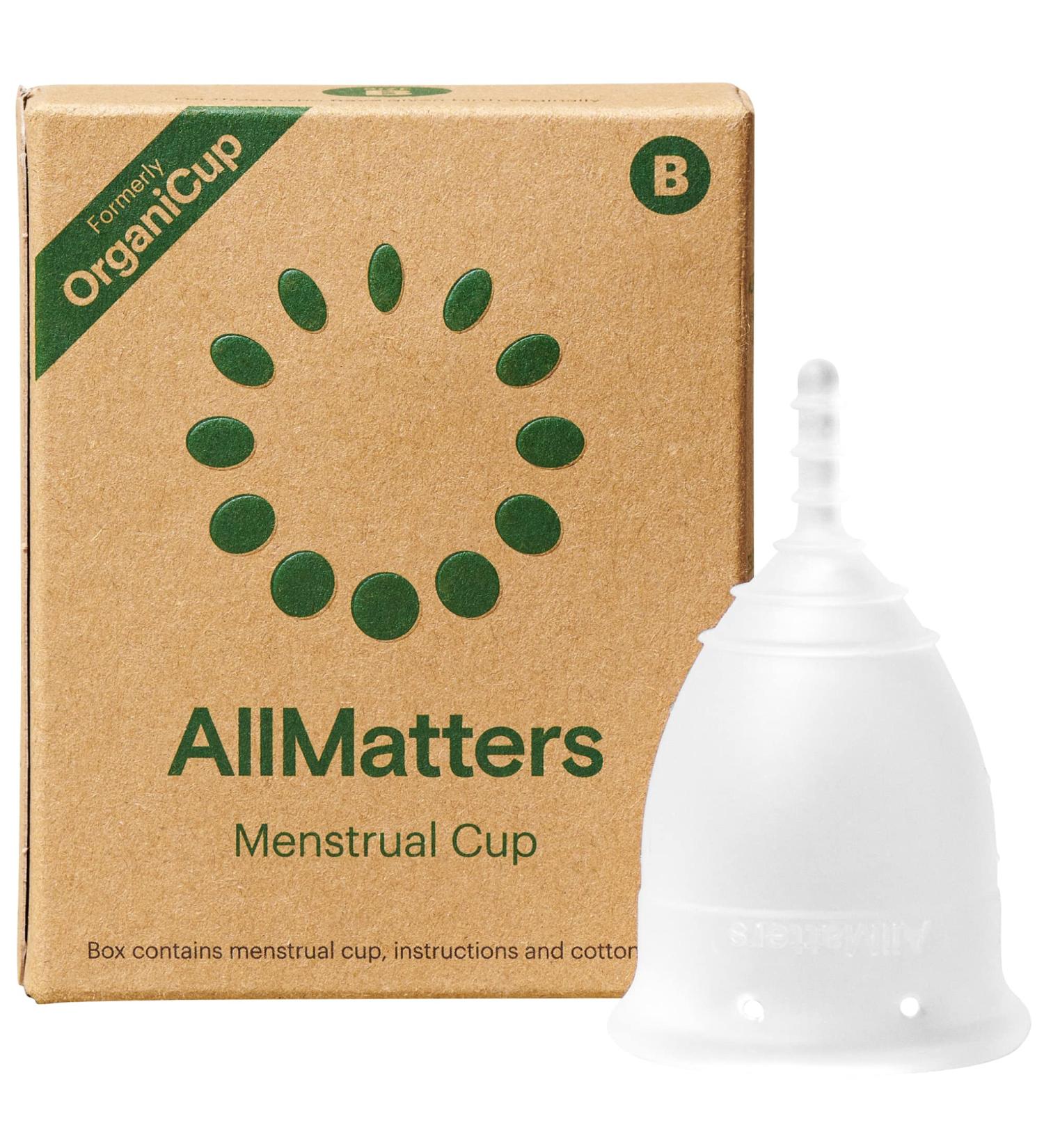 AllMatters Menstrual Cup Size B (Formerly OrganiCup) - Award-Winning Period Cup for Postpartum Use - Buy Online on GoSupps.com