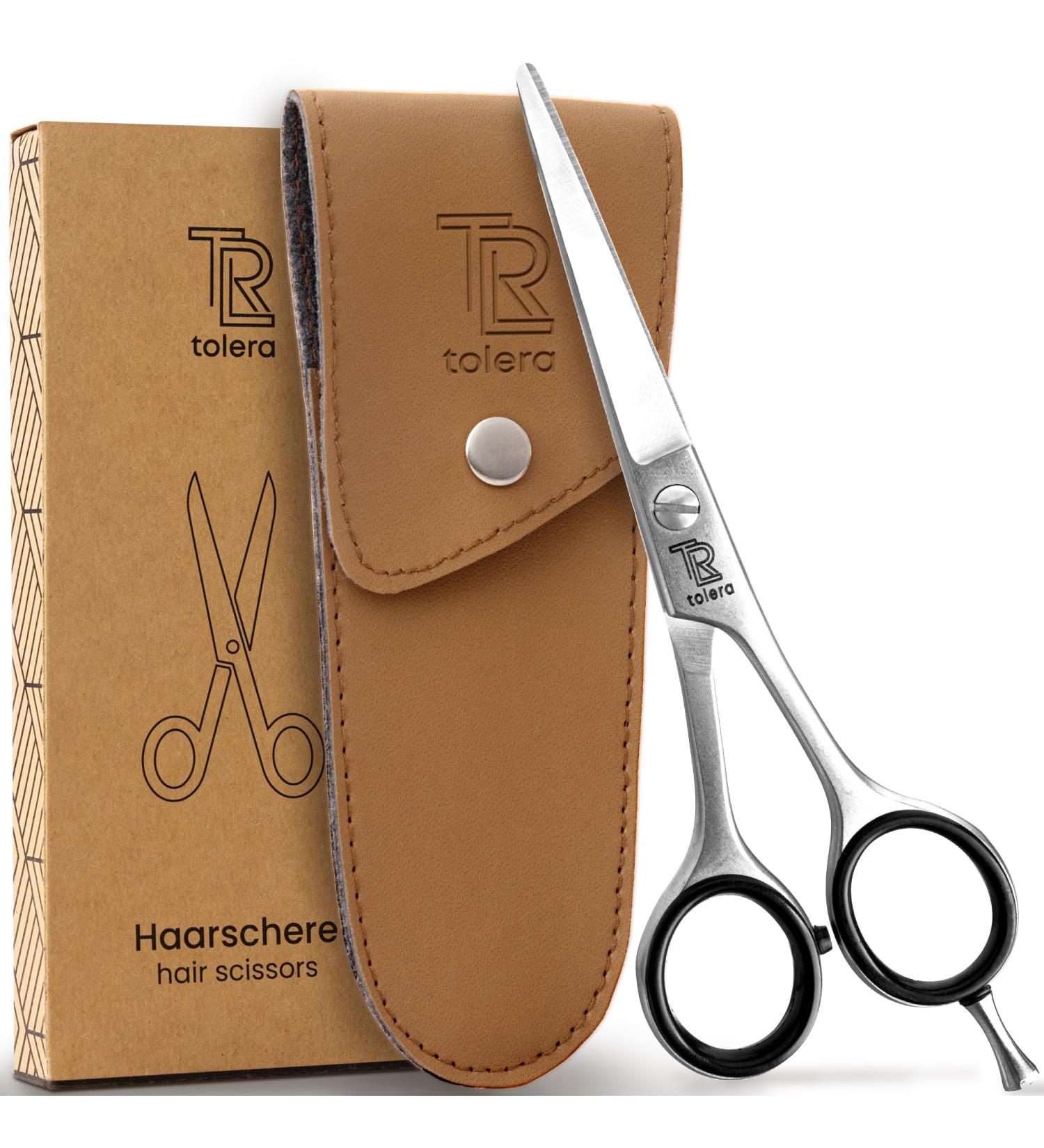 TOLERA Hairdressing Scissors Set with Case | Sharp & Precise Unisex Hair Cutting Scissors (Silver) - Shop Internationally - Buy Online on GoSupps.com