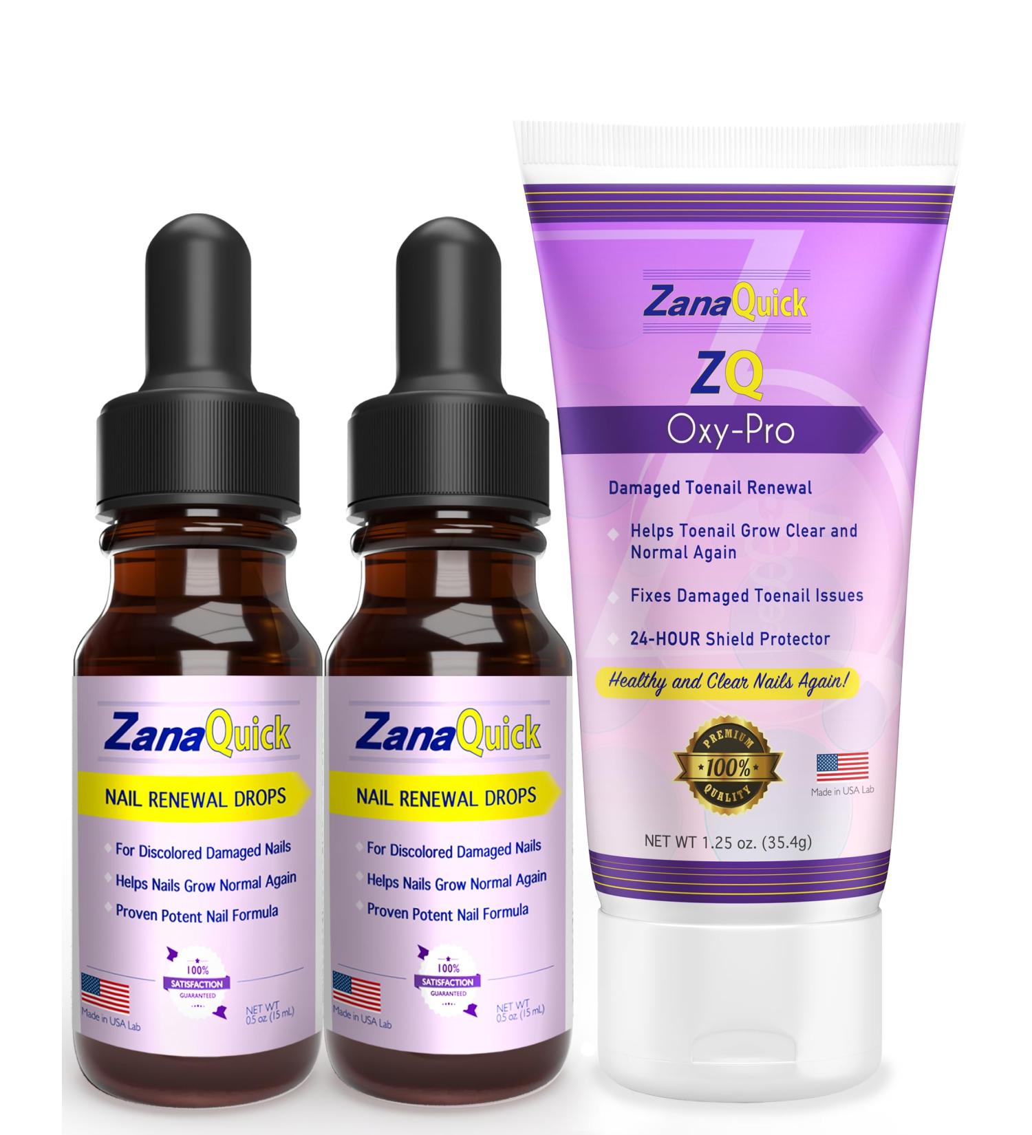 ZanaQuick Toenail Strategy Kit - Advanced Nail Repair Solution for Healthy & Clear Nails - Extra Strength Nail Care Renewal Set for Thick & Discolored Toenails & Fingernails - Buy Online on GoSupps.com