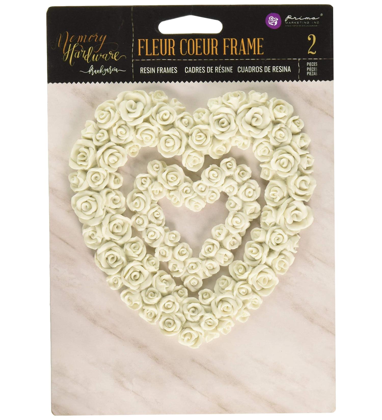 Prima Marketing Memory Hardware Resin Fleur Coeur Frame - Elegant Home Decor Accent - Buy Online on GoSupps.com