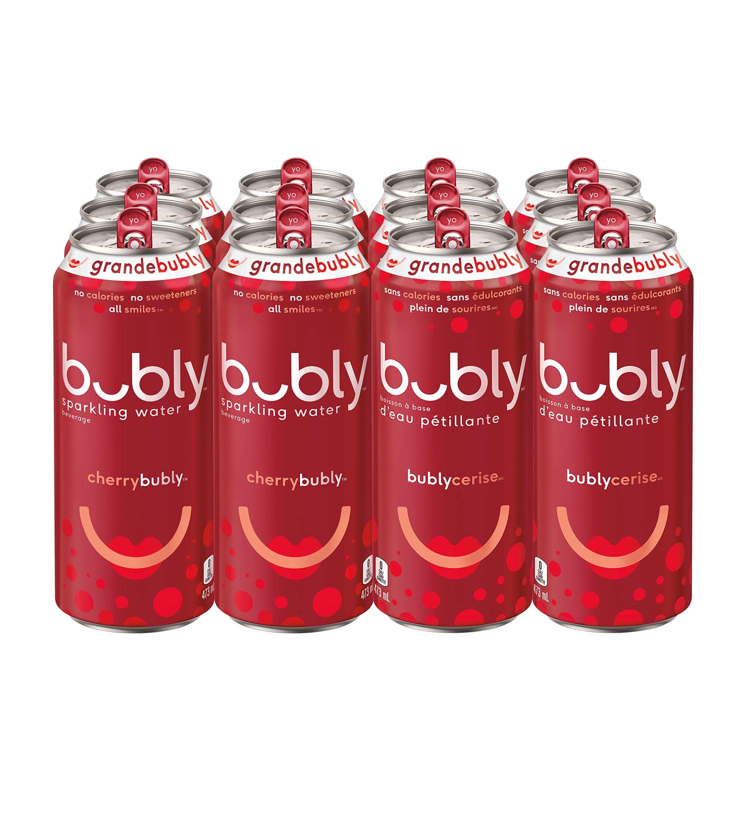 bubly Sparkling Water cherrybubly 473 mL Cans 12 Pack - Buy Online on GoSupps.com