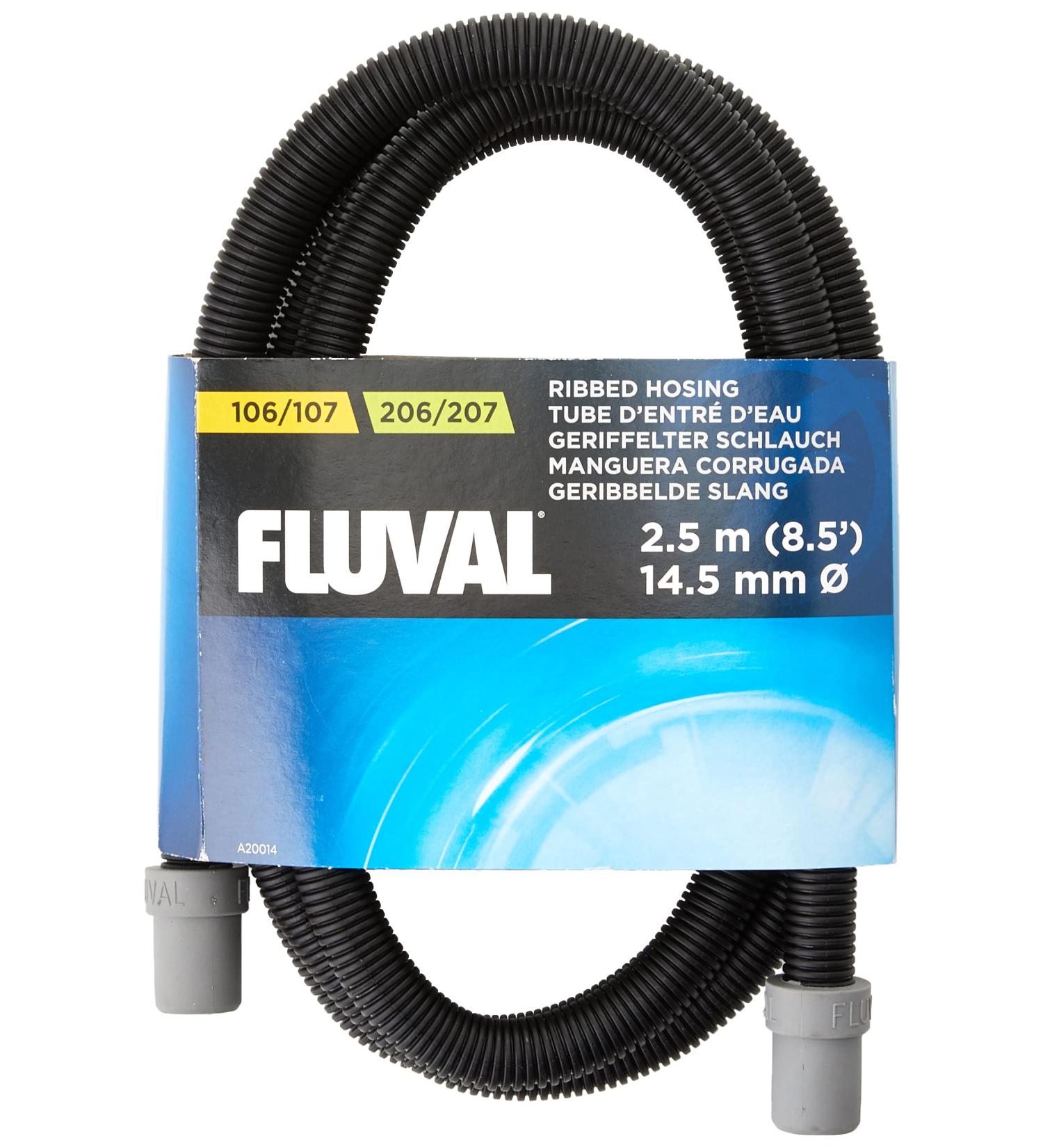Fluval Replacement Hose 2.5m - Compatible with 104 204 105 205 106 & 206 External Filters | 24/28mm Diameter - Black/Gray - Buy Online on GoSupps.com