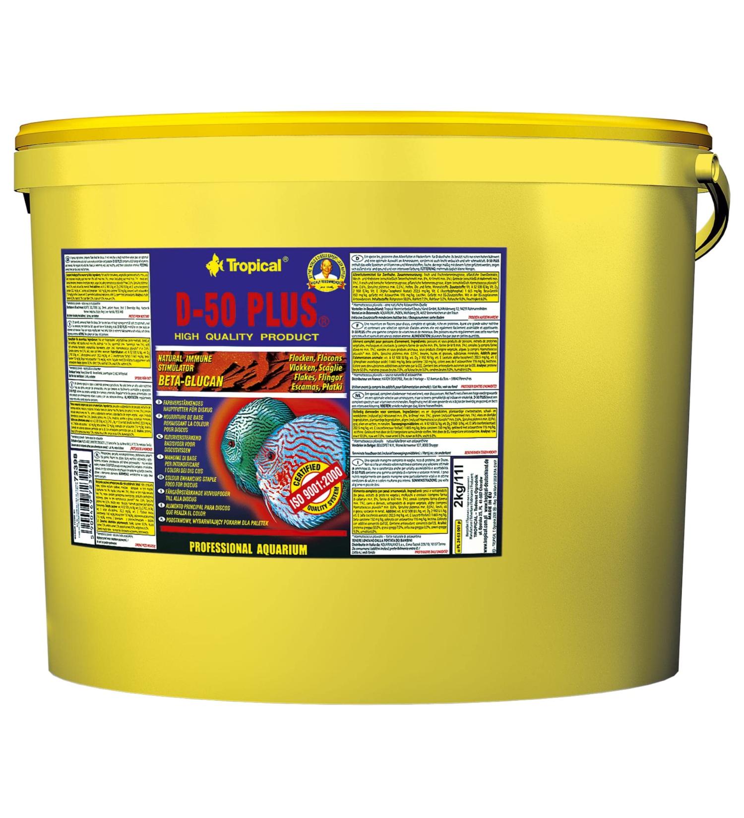 Tropical D-50 Plus 11L / 2kg - Basic Color Enhancing Food for Discus - Buy Online on GoSupps.com