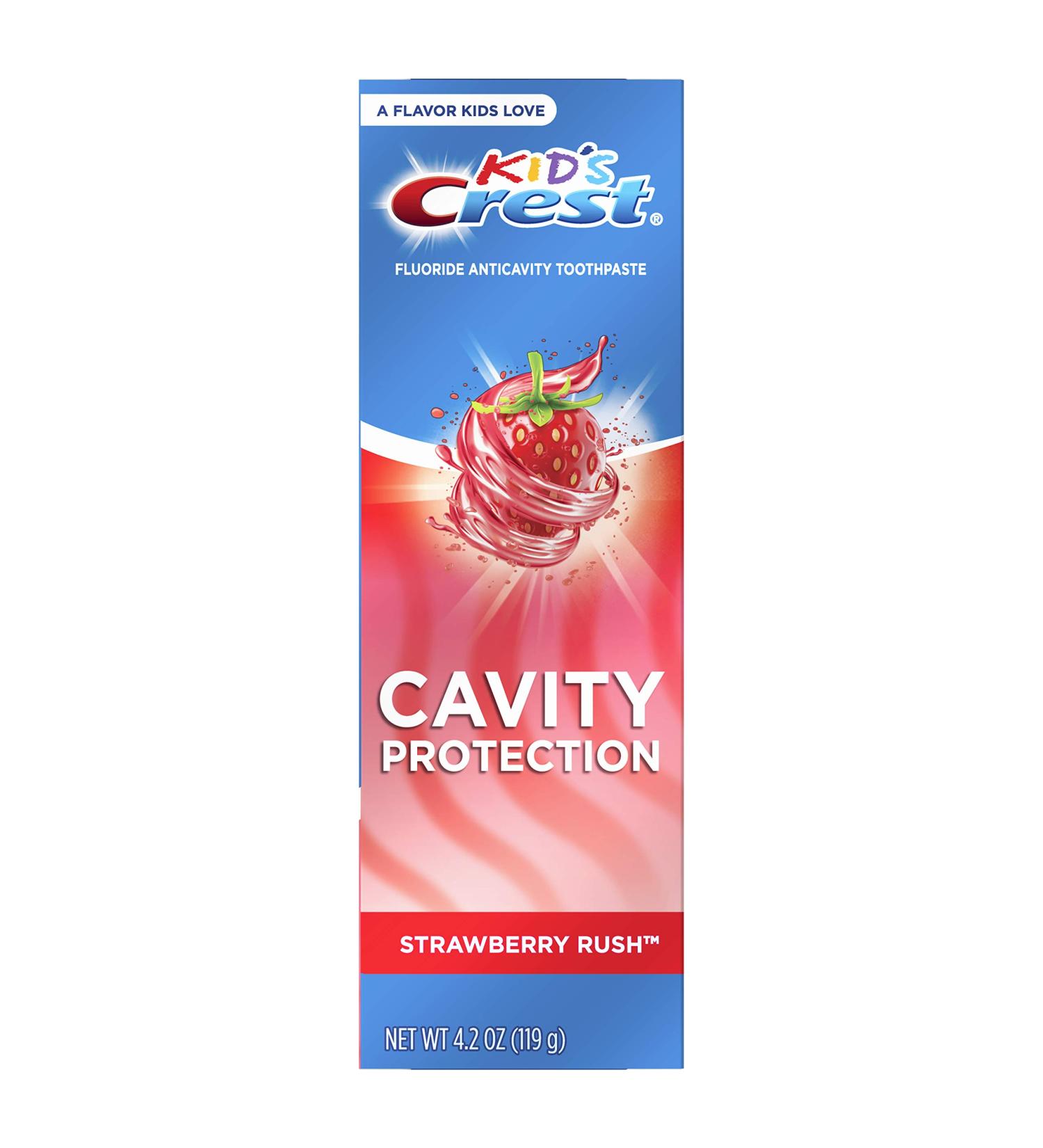 Crest Crest Kids Anticavity Cavity Protection Fluoride Toothpaste for Children Strawberry Rush 4.2 Oz  - Buy Online on GoSupps.com