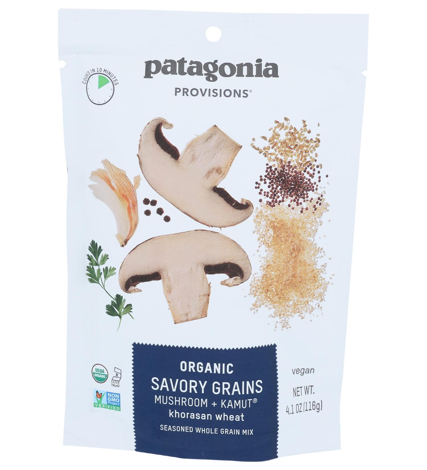 Patagonia Provisions Organic Mushroom & Kamut Savory Grains 4.1 oz - Sustainable & Nutritious Superfood Mix - Buy Online on GoSupps.com