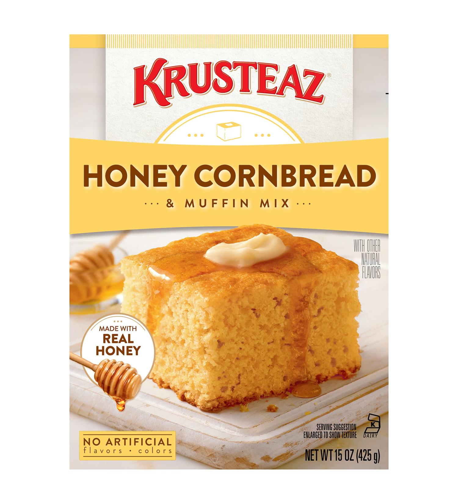 Krusteaz Honey Cornbread and Muffin Mix - 15 OZ (Pack of 12) | No Artificial Colors, Flavors, or Preservatives - Buy Online on GoSupps.com