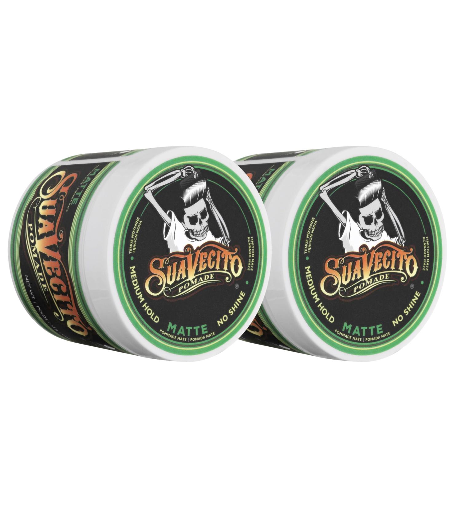 Suavecito Pomade Matte 4 oz 2 Pack - Medium Hold Hair Pomade for Men | No Shine Matte Paste for Natural Hairstyles - Buy Online on GoSupps.com