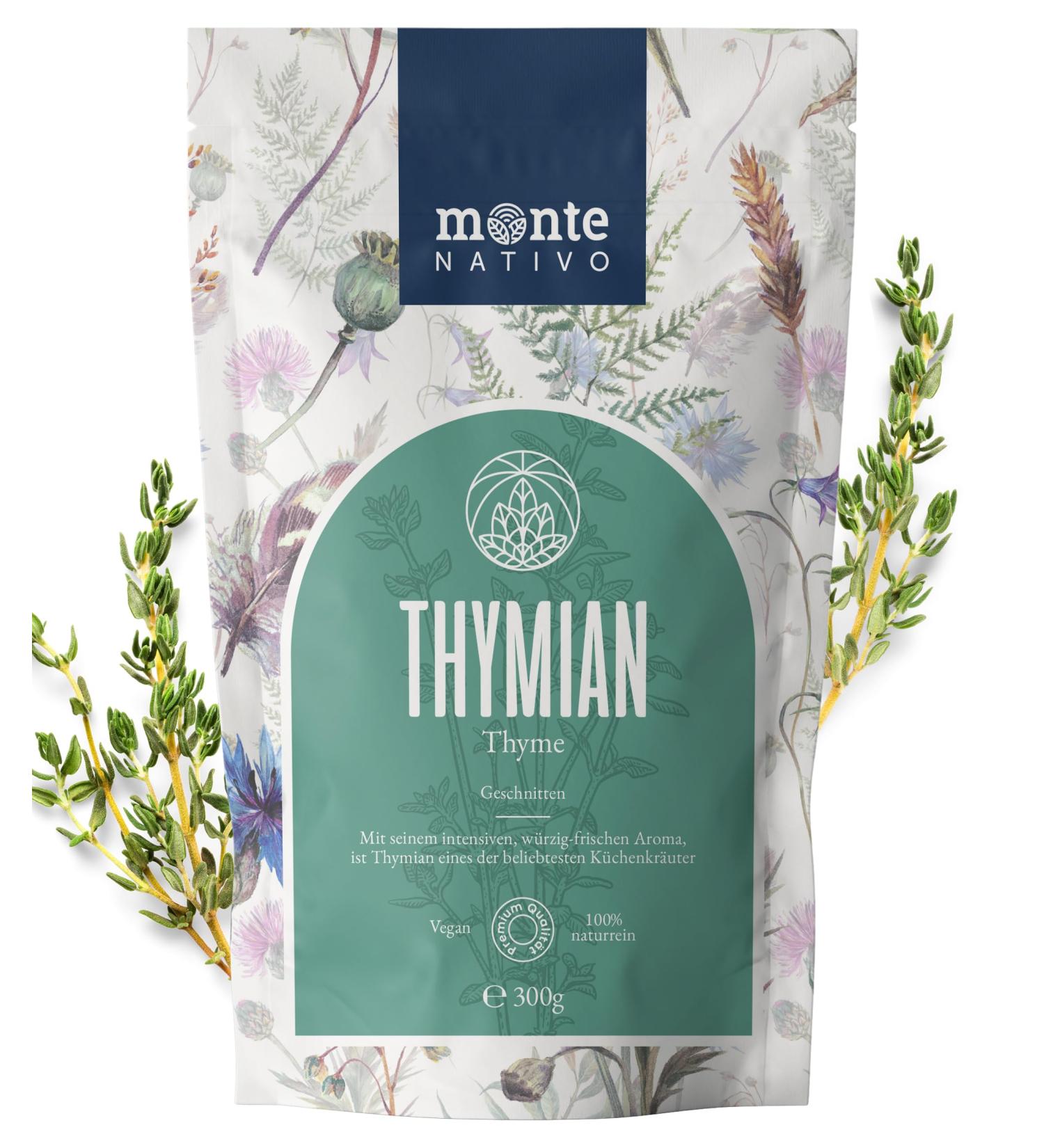 Thyme Tea Cut 300g | 100% Pure & Natural | Monte Nativo | Aromatic Herb for Cooking & Tea | Ideal Spice Mixture Gift - Buy Online on GoSupps.com
