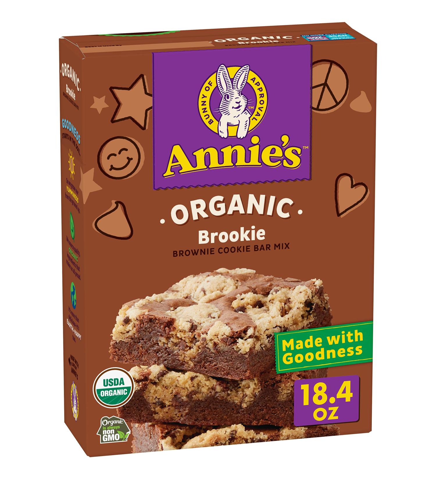 Annie's Organic Brookie Cookie Brownie Bar Baking Mix | Real Chocolate Chips | 18.4 oz - Buy Online on GoSupps.com