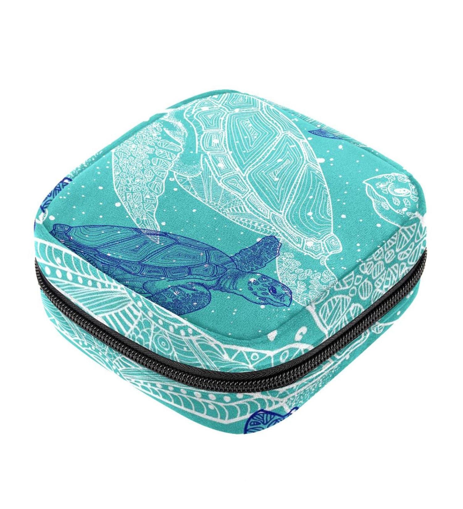 Eco-Friendly Sea Turtles Storage Bags for Women - Menstrual Pad & Portable Cup for Teens & Girls - Buy Online on GoSupps.com