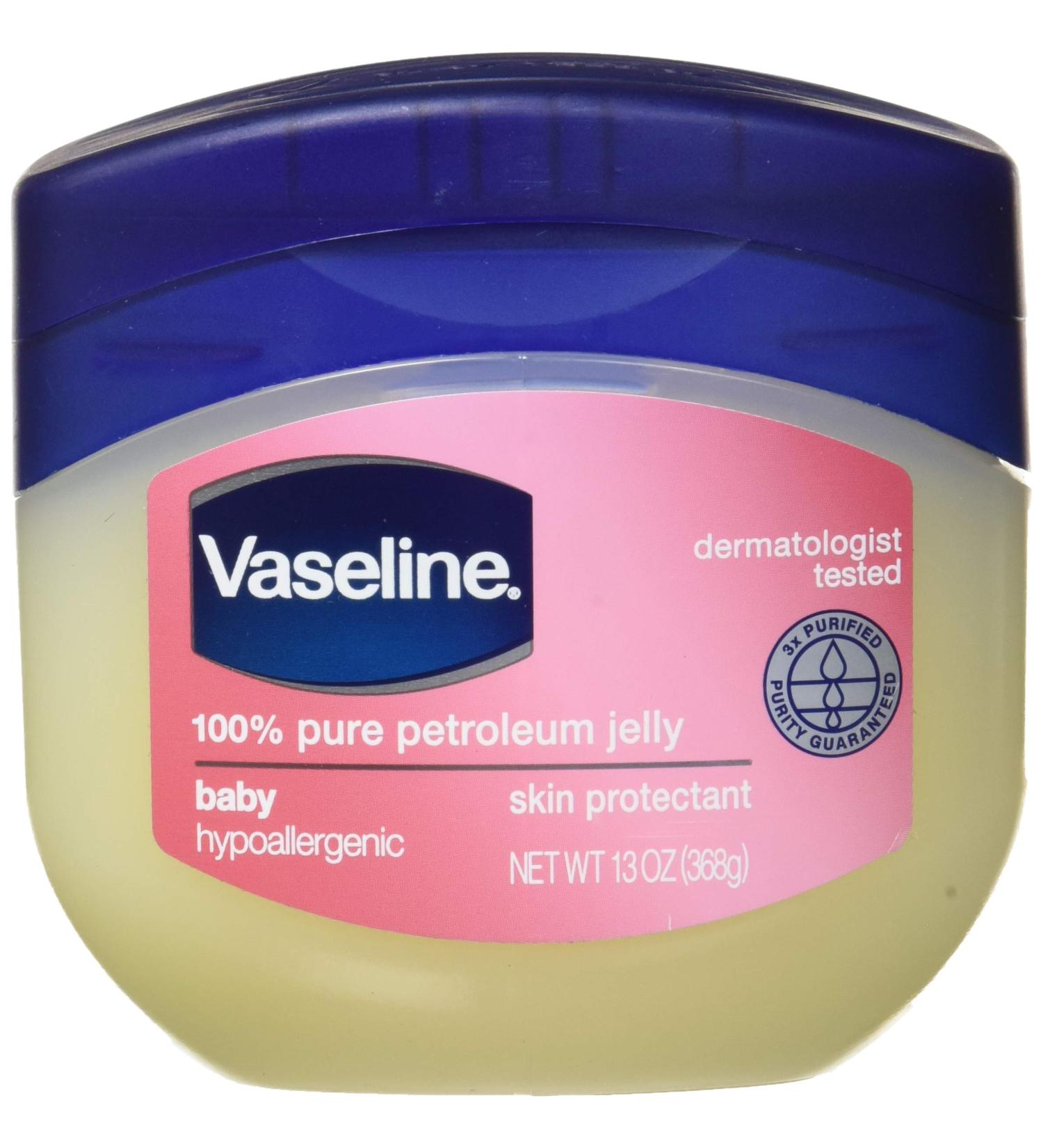 Vaseline 100% Pure Petroleum Jelly Baby 13 oz - Pack of 12 | Long-lasting Moisture | Hydrating Skin Care - Buy Online on GoSupps.com