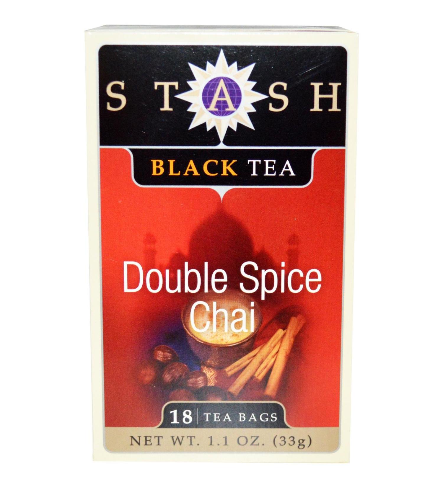 Stash Tea Company Th noir Chai double pice de haute qualit 18 Sachets 1 1 oz (33 g)