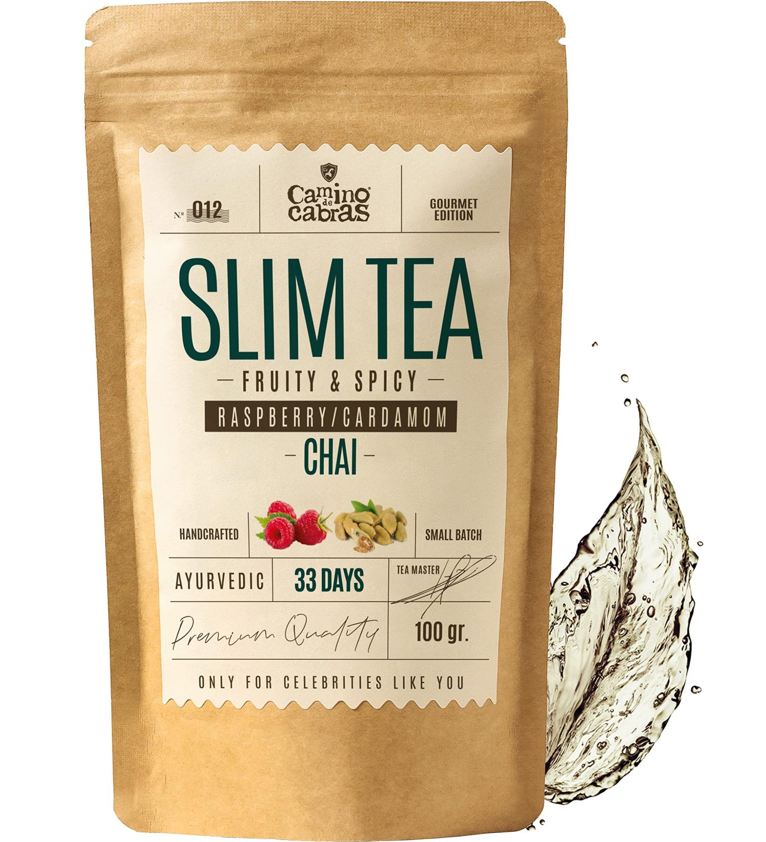 Chai Masala Slim Tea | Fruity & Spicy Herbal Blend with Black Tea, Cinnamon, Turmeric, and More | 100g | Perfect for Chai Latte - Buy Online on GoSupps.com